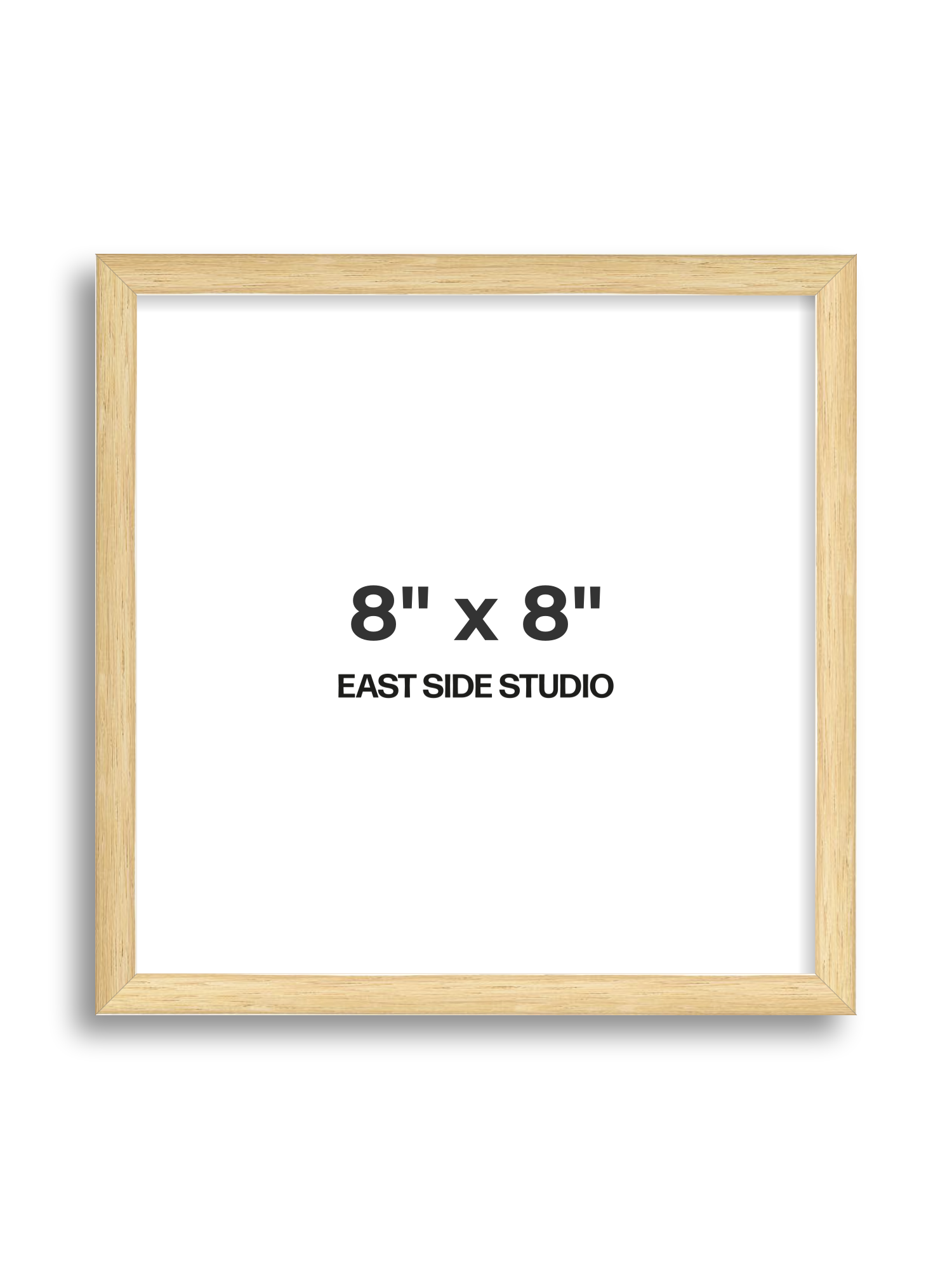 Solid Oak 8" x 8" picture frame