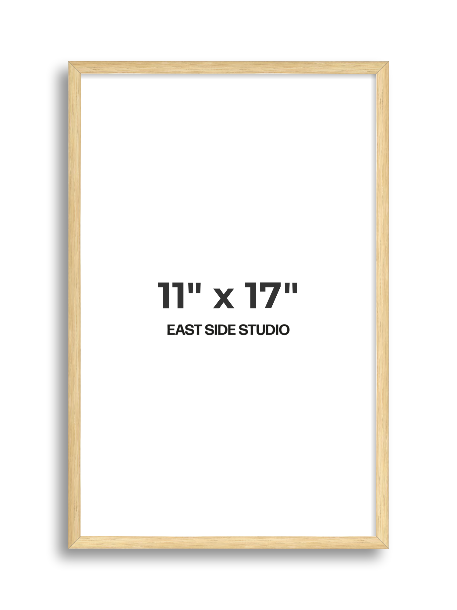 Solid Oak 11" x 17" picture frame