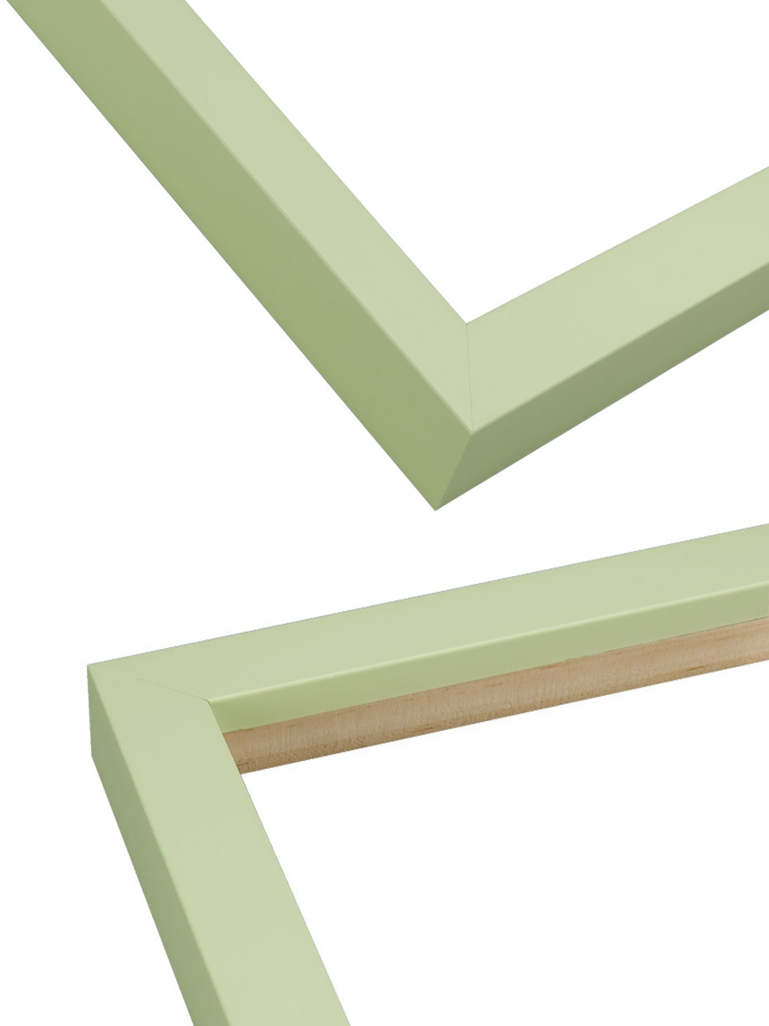Pistachio Green picture frame chevron view