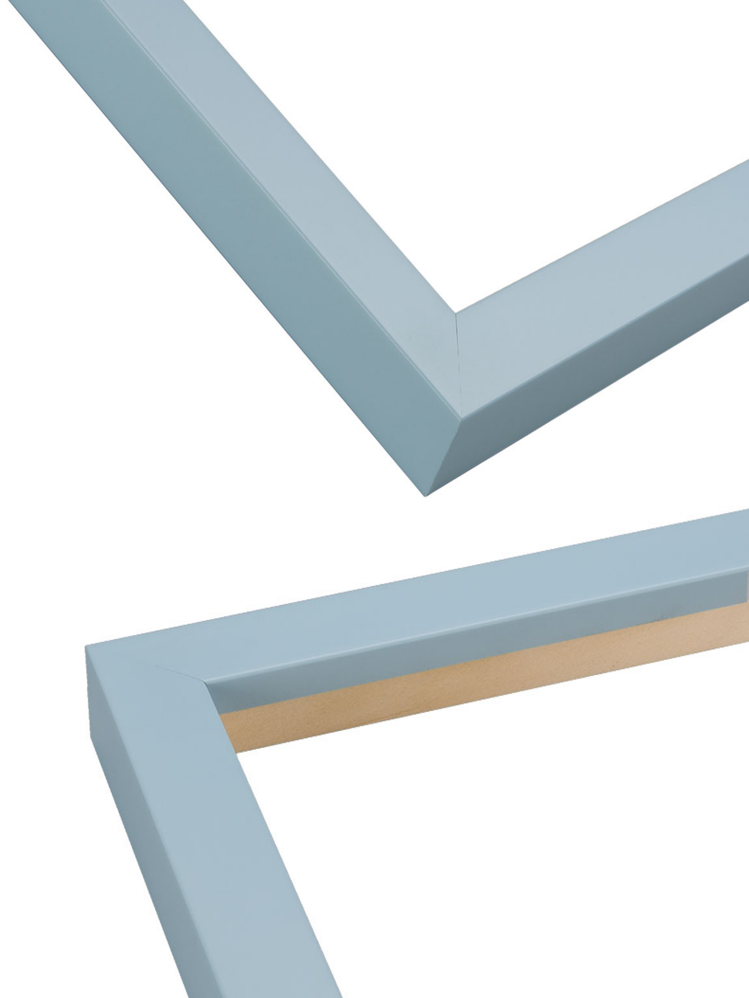 Powder Blue picture frame chevron view