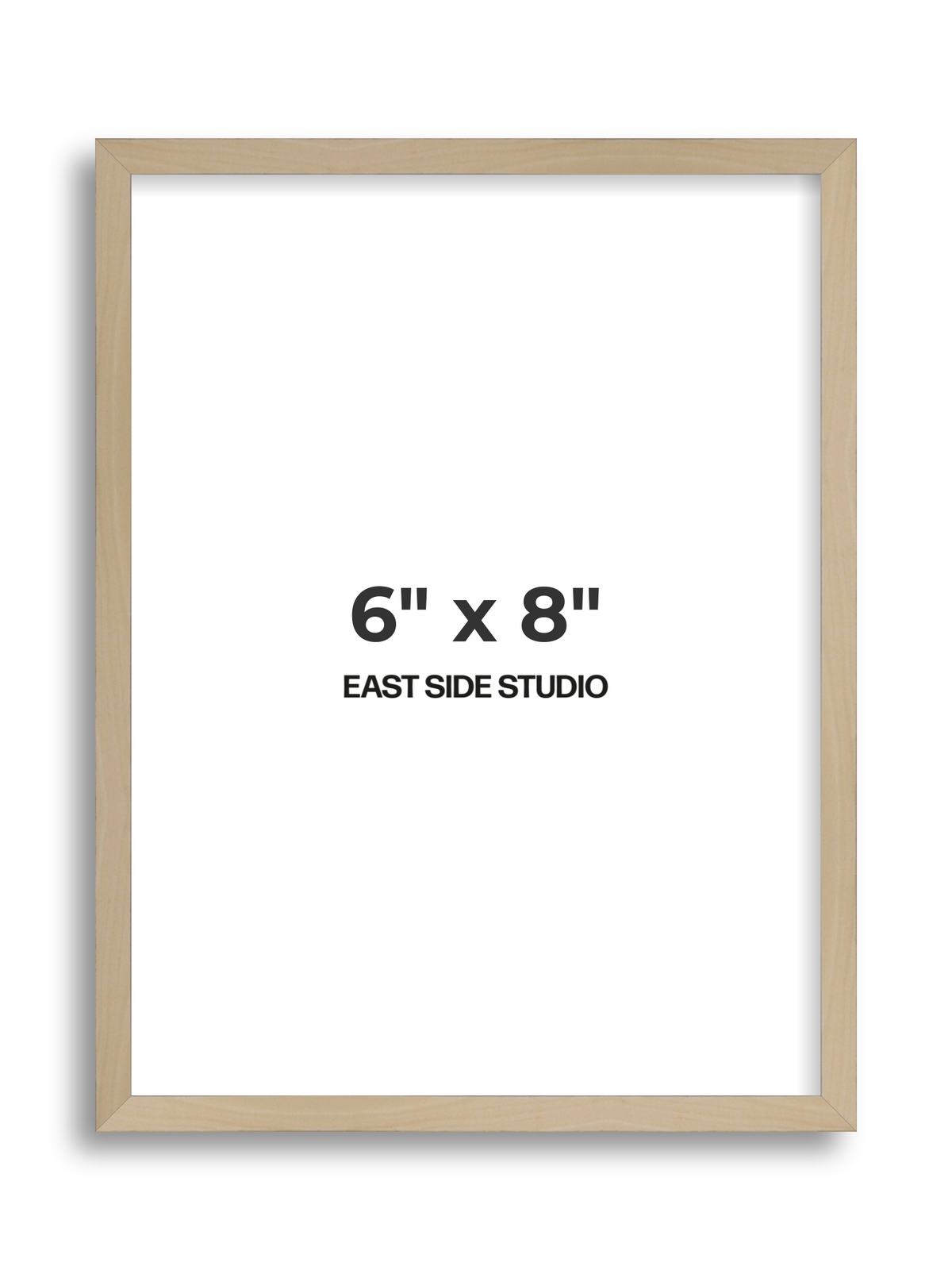 Natural Wood 6" x 8" picture frame
