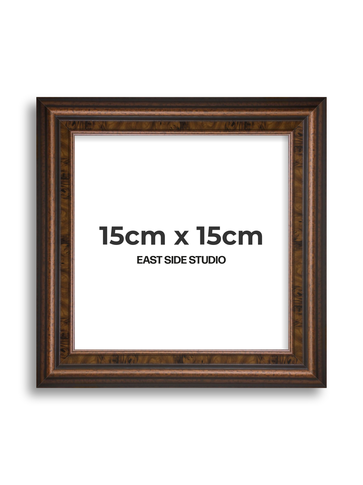 Walnut 15cm x 15cm picture frame