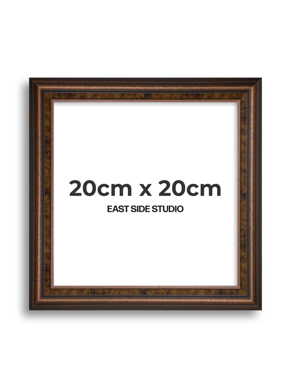 Walnut 20cm x 20cm picture frame