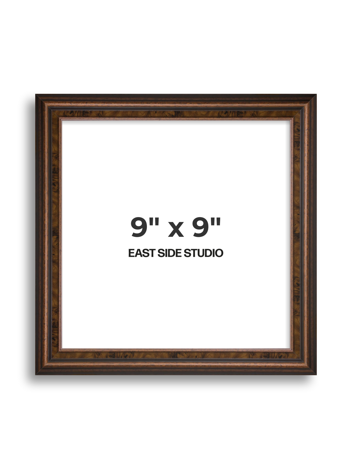 Walnut 9" x 9" picture frame