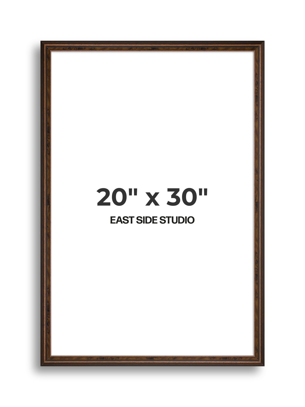 Walnut 20" x 30" picture frame
