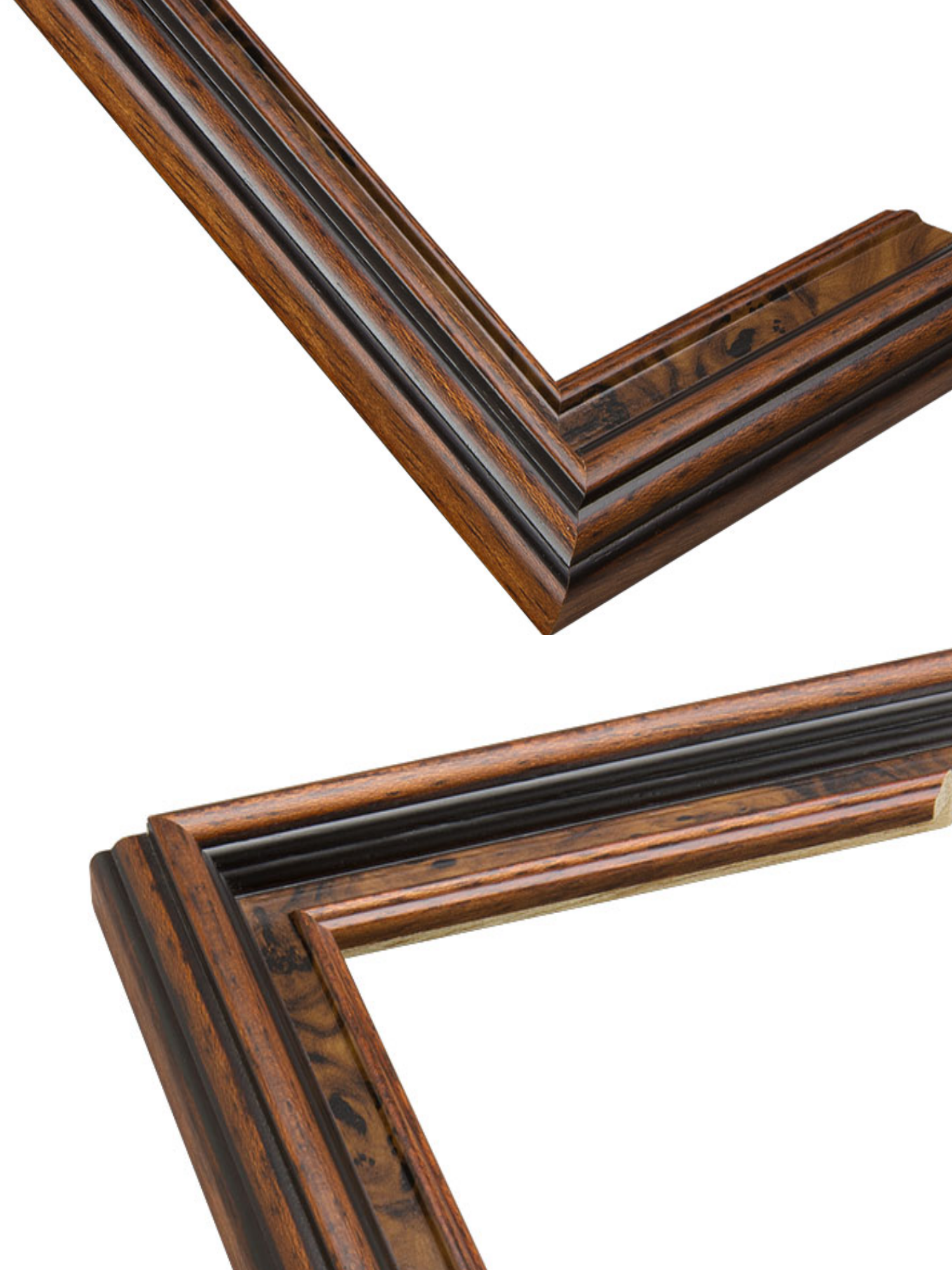 Walnut picture frame chevron view