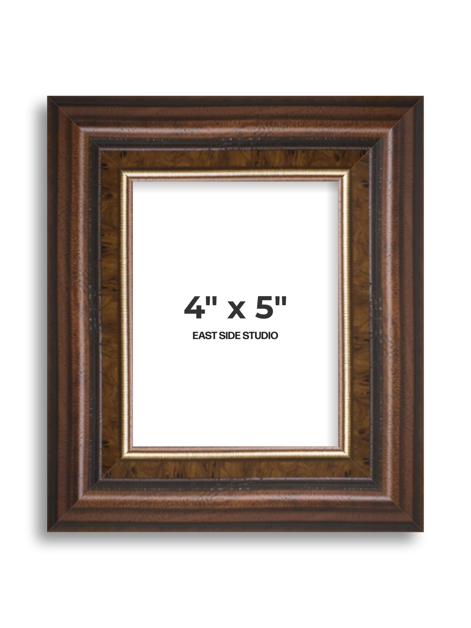 Beaded Walnut 4" x 5" picture frame