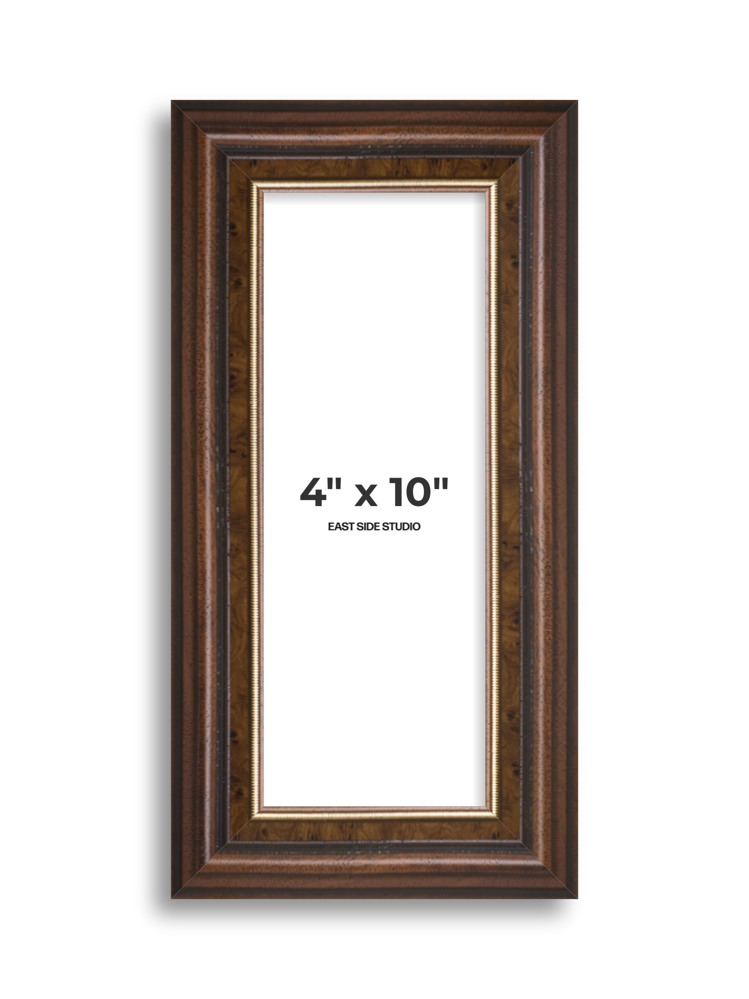 Beaded Walnut 4" x 10" picture frame