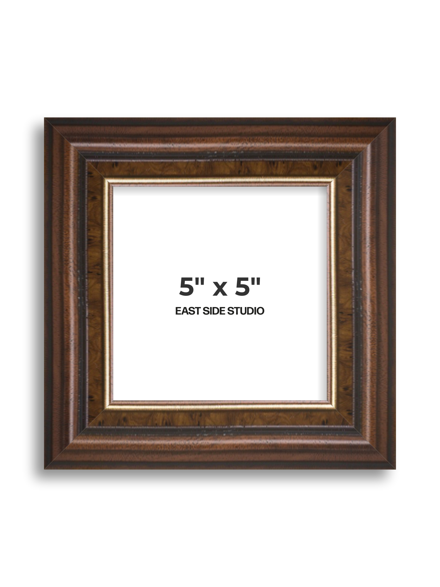 Beaded Walnut 5" x 5" picture frame
