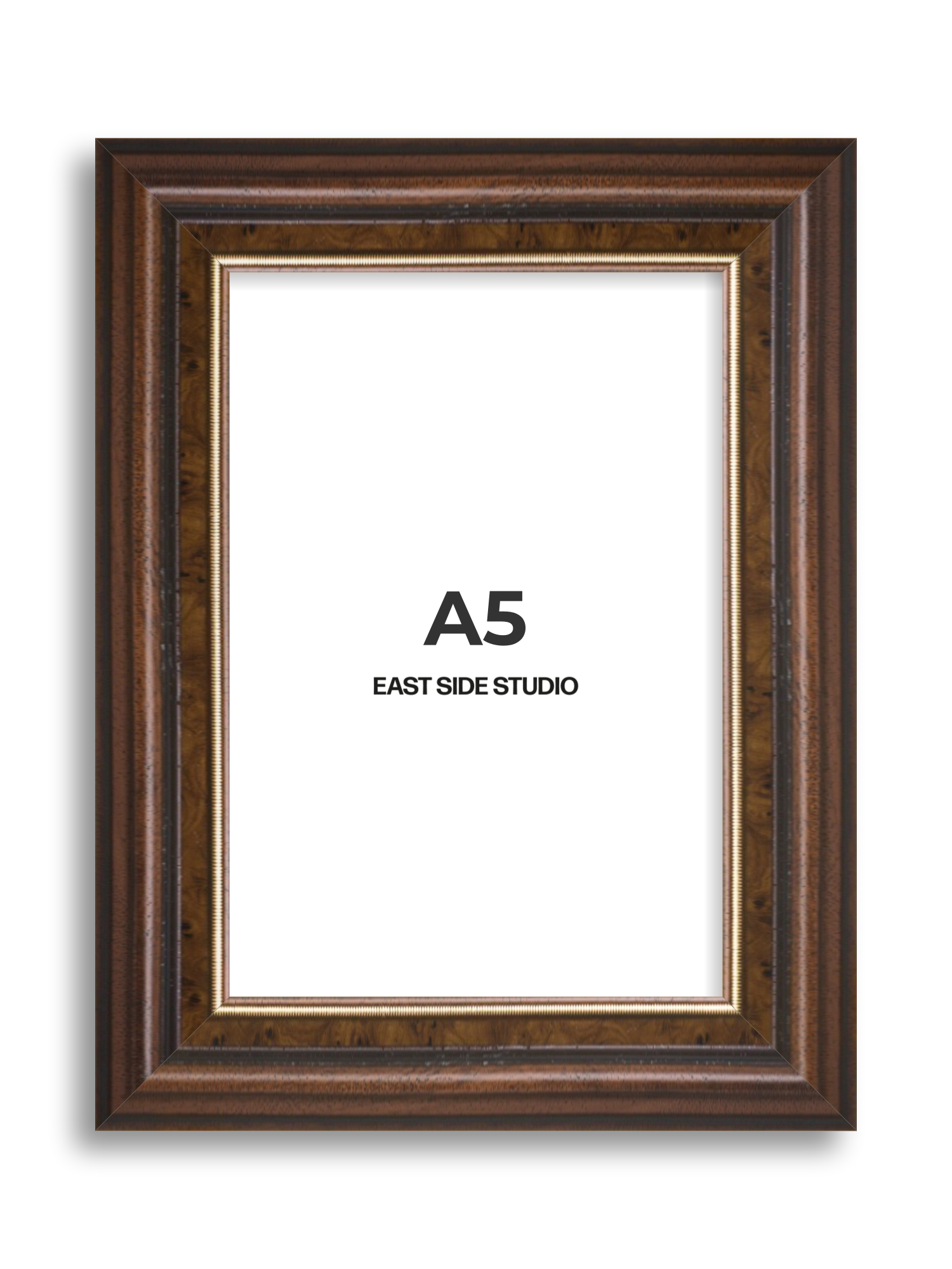 Beaded Walnut A5 picture frame