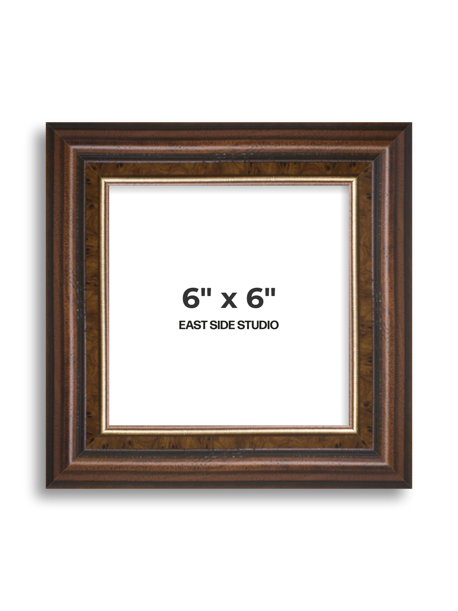 Beaded Walnut 6" x 6" picture frame