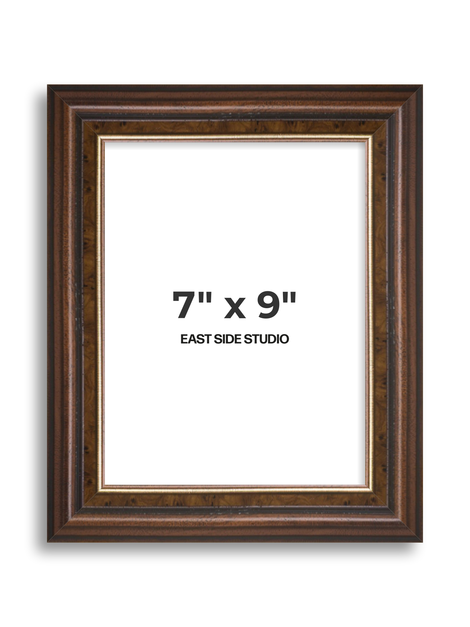 Beaded Walnut 7" x 9" picture frame