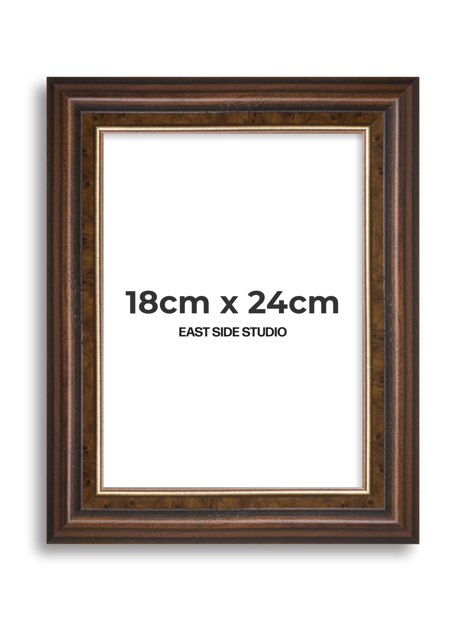 Beaded Walnut 18cm x 24cm picture frame