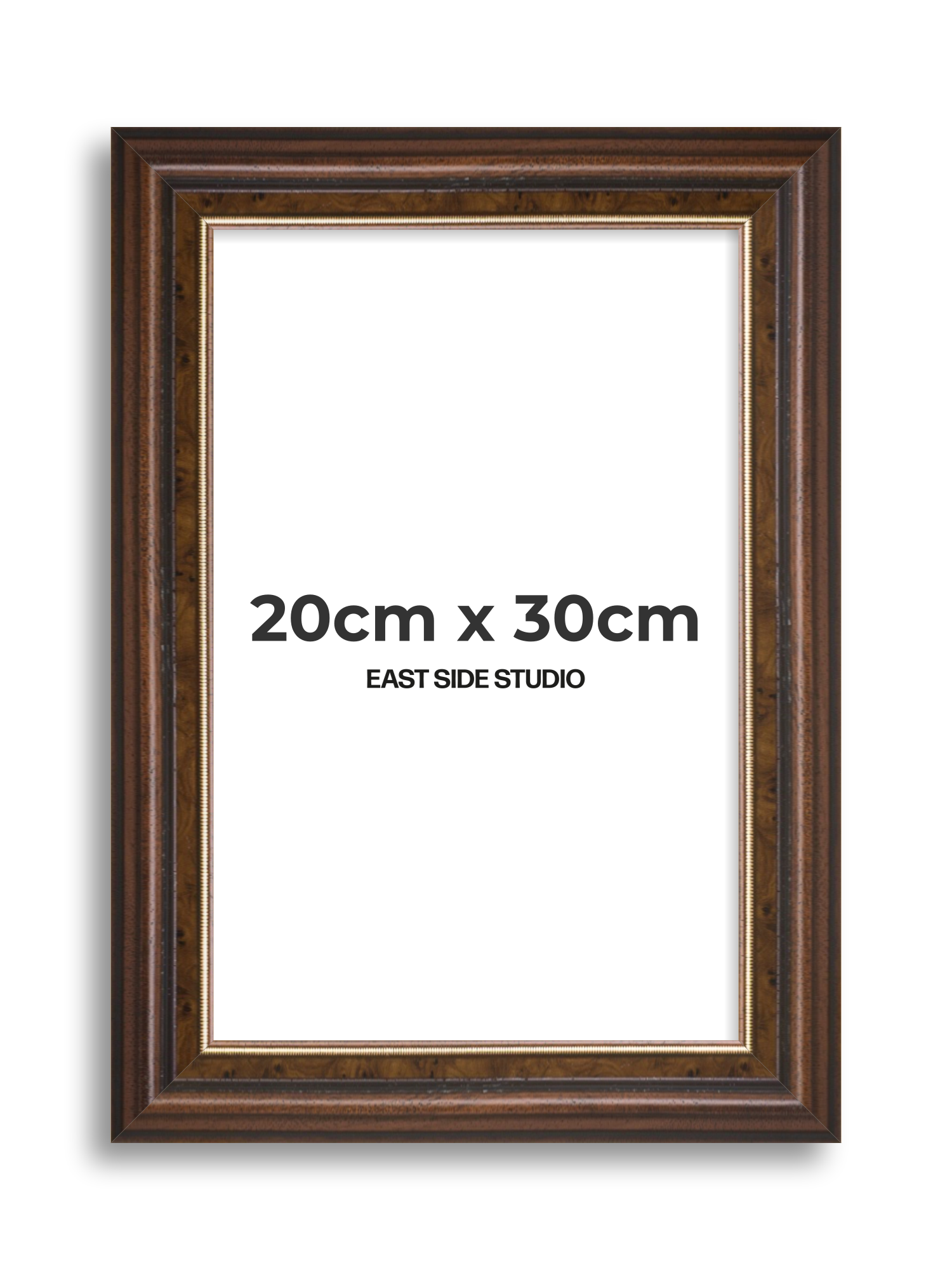 Beaded Walnut 20cm x 30cm picture frame