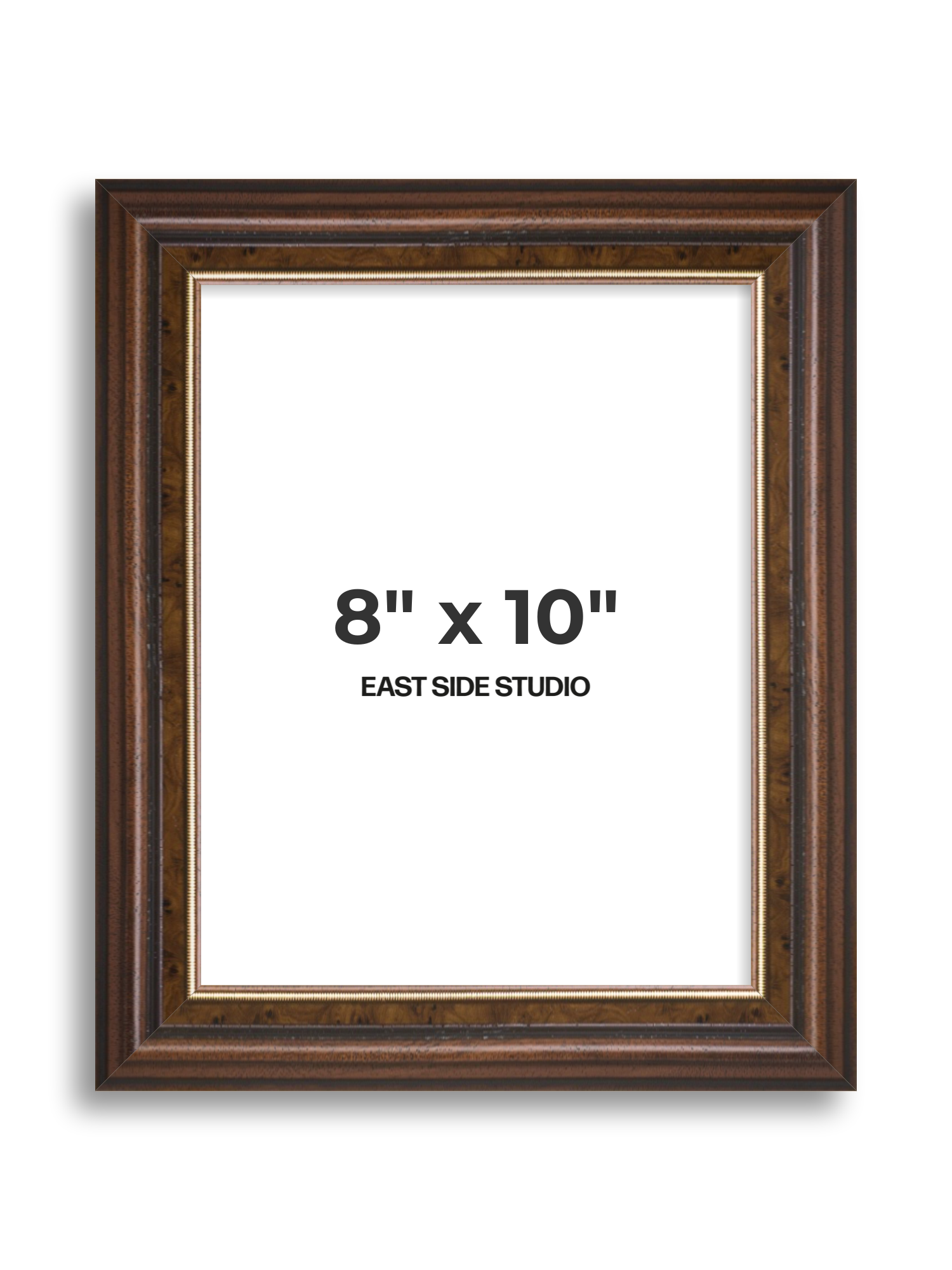 Beaded Walnut 8" x 10" picture frame