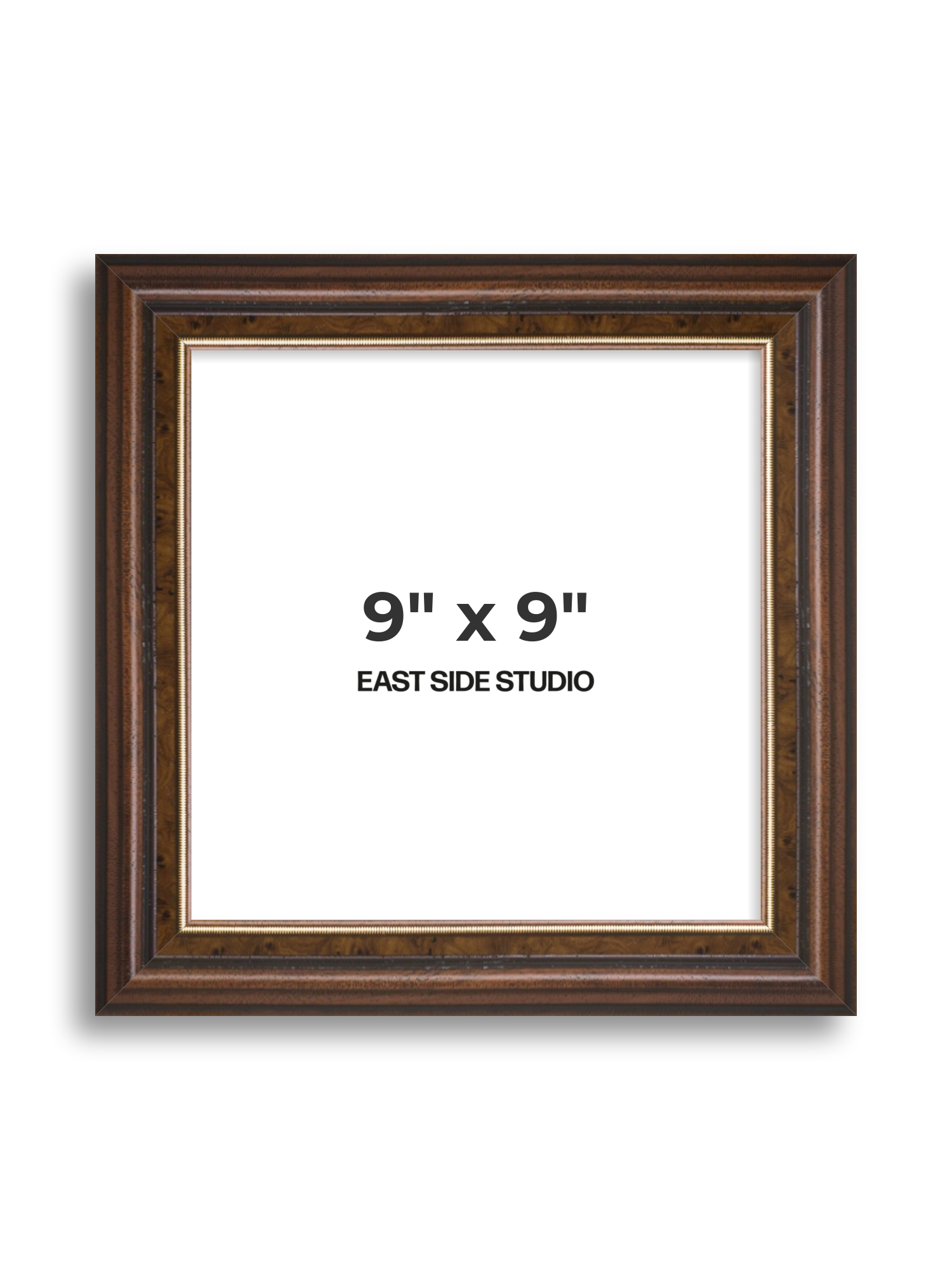 Beaded Walnut 9" x 9" picture frame