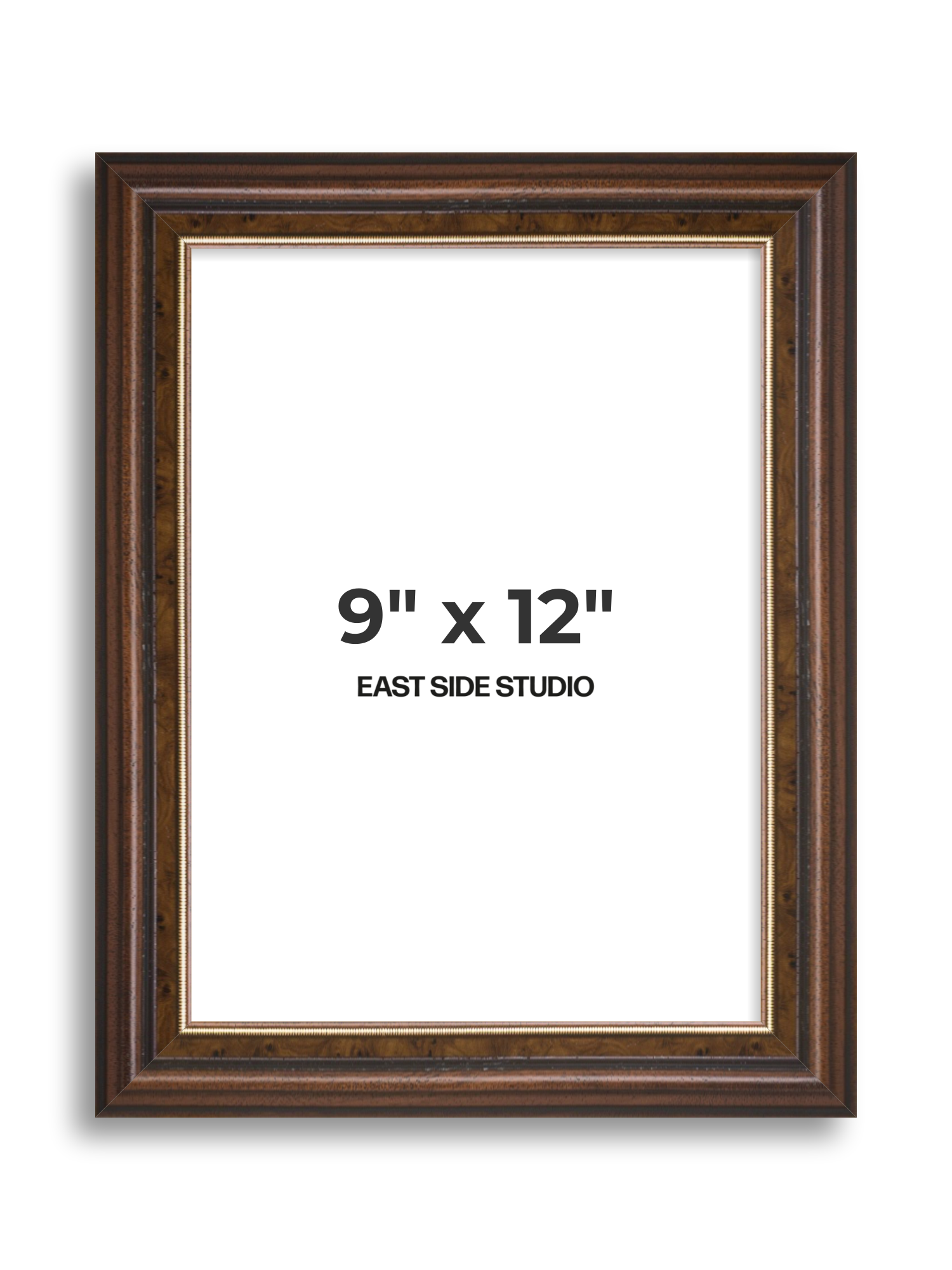 Beaded Walnut 9" x 12" picture frame