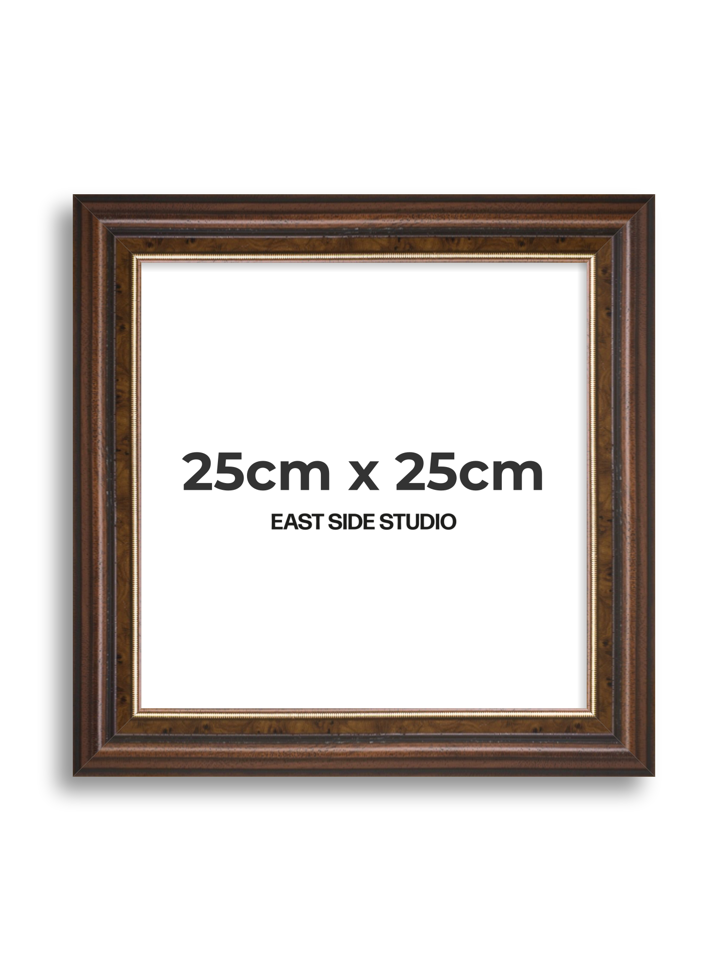 Beaded Walnut 25cm x 25cm picture frame