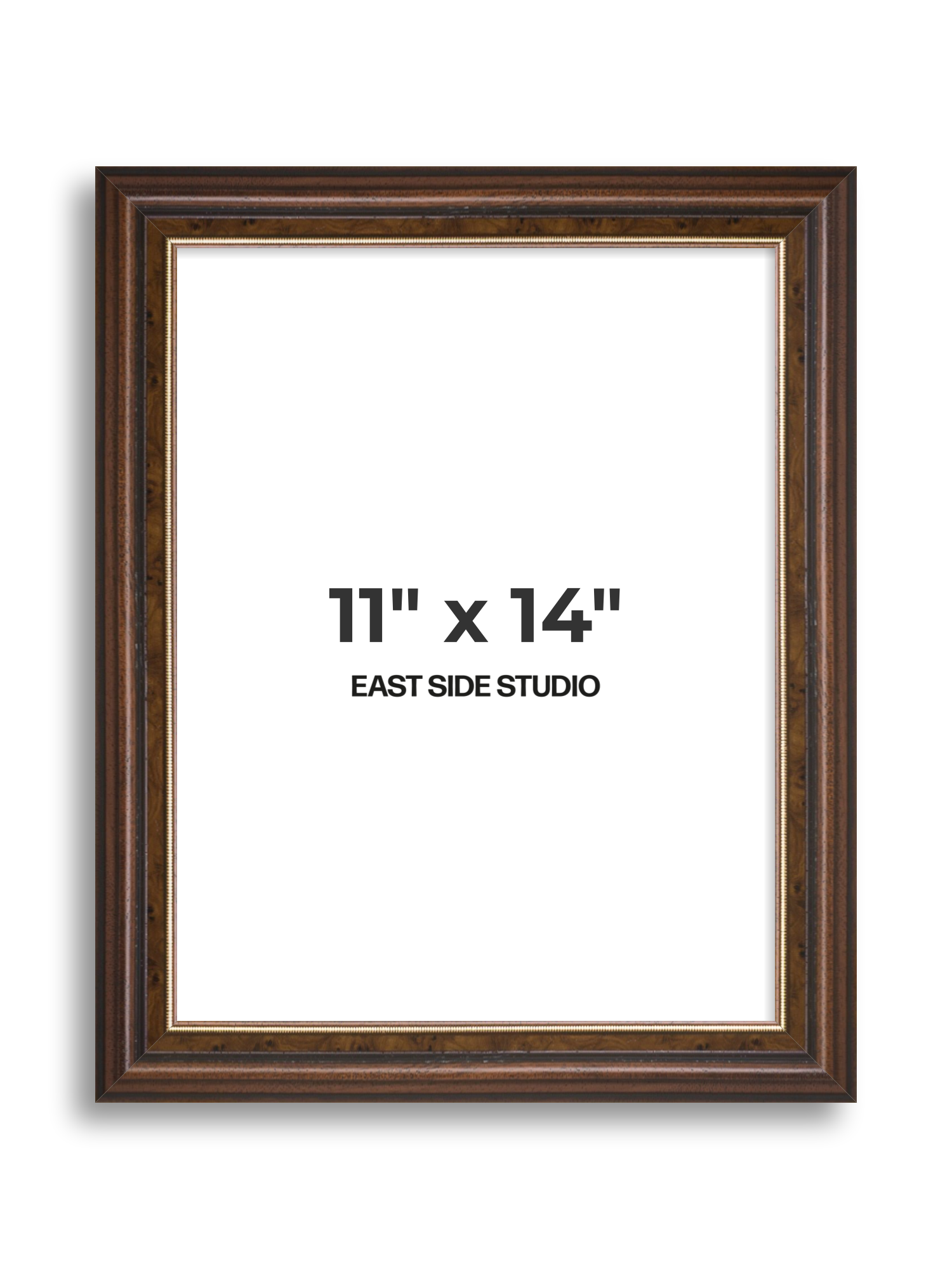 Beaded Walnut 11" x 14" picture frame