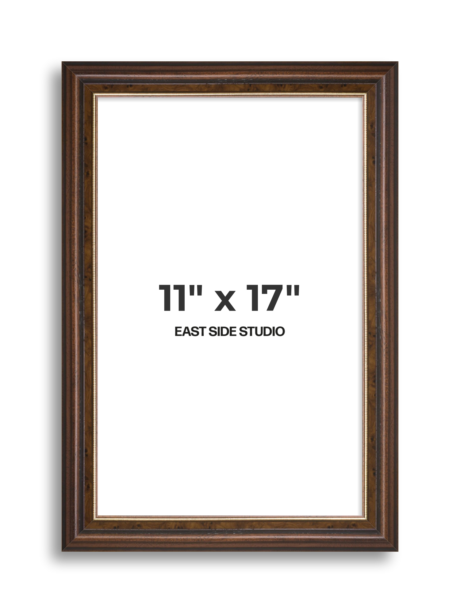 Beaded Walnut 11" x 17" picture frame