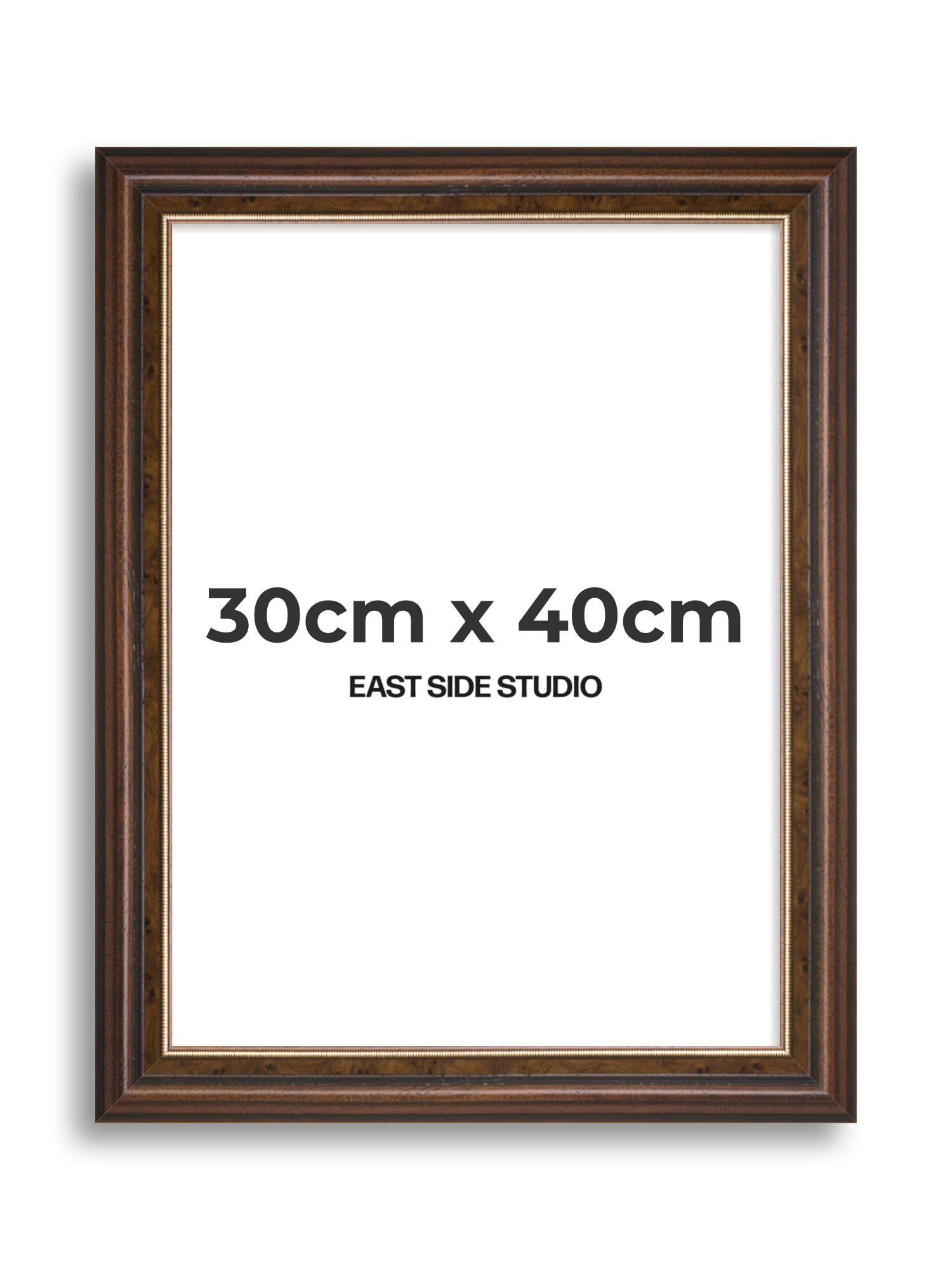 Beaded Walnut 30cm x 40cm picture frame