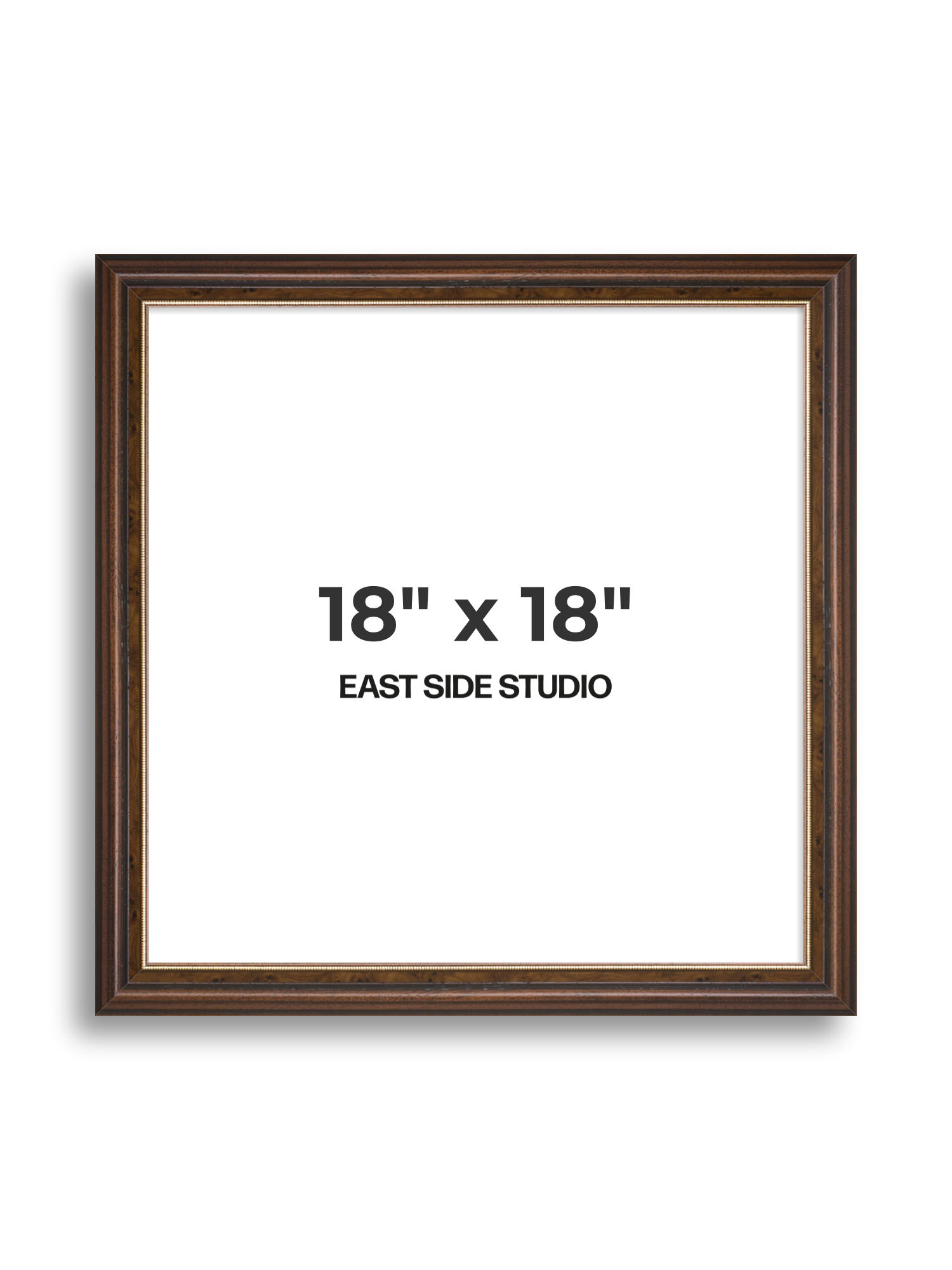 Beaded Walnut 18" x 18" picture frame