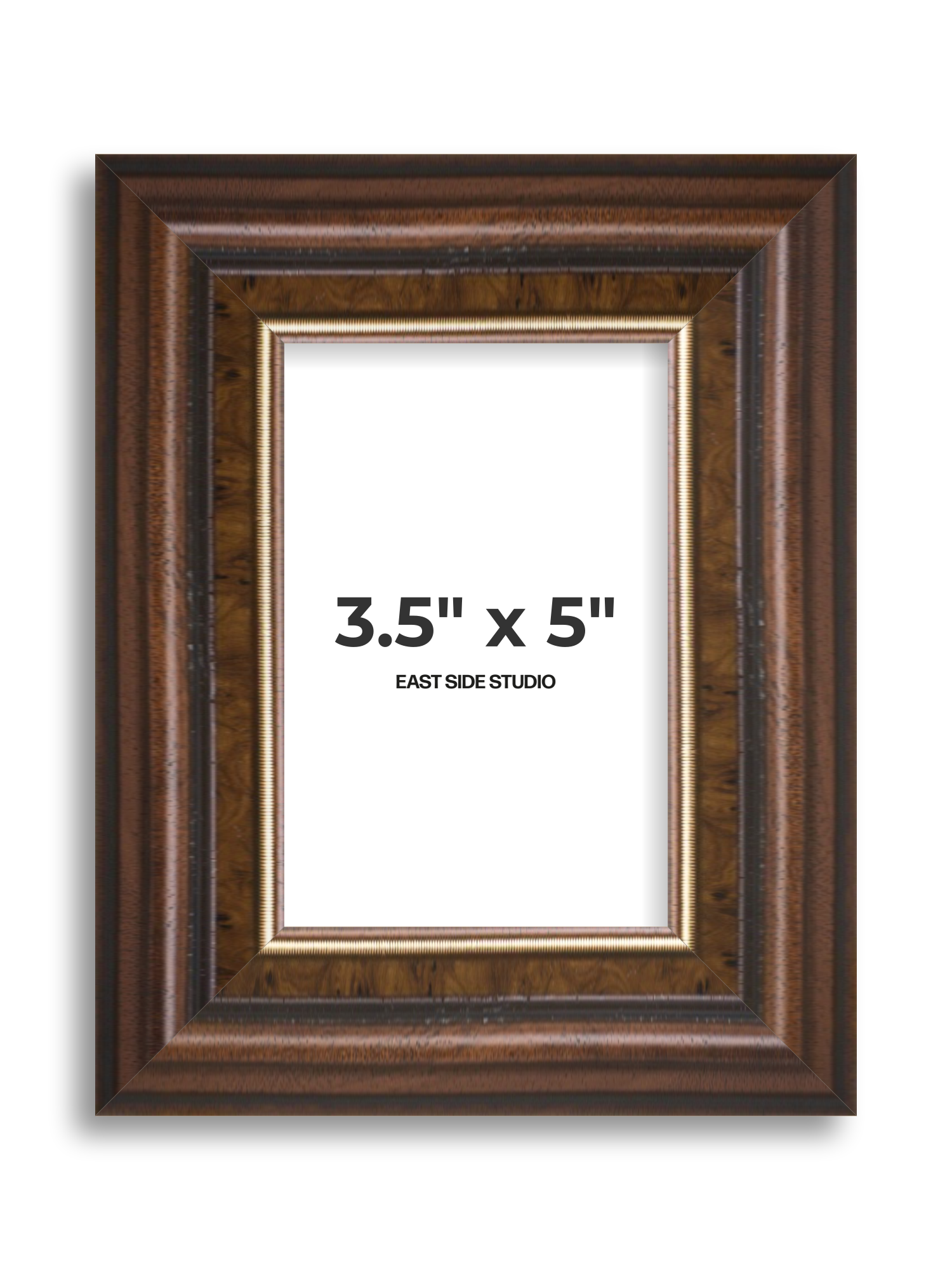 Beaded Walnut 3.5" x 5" picture frame