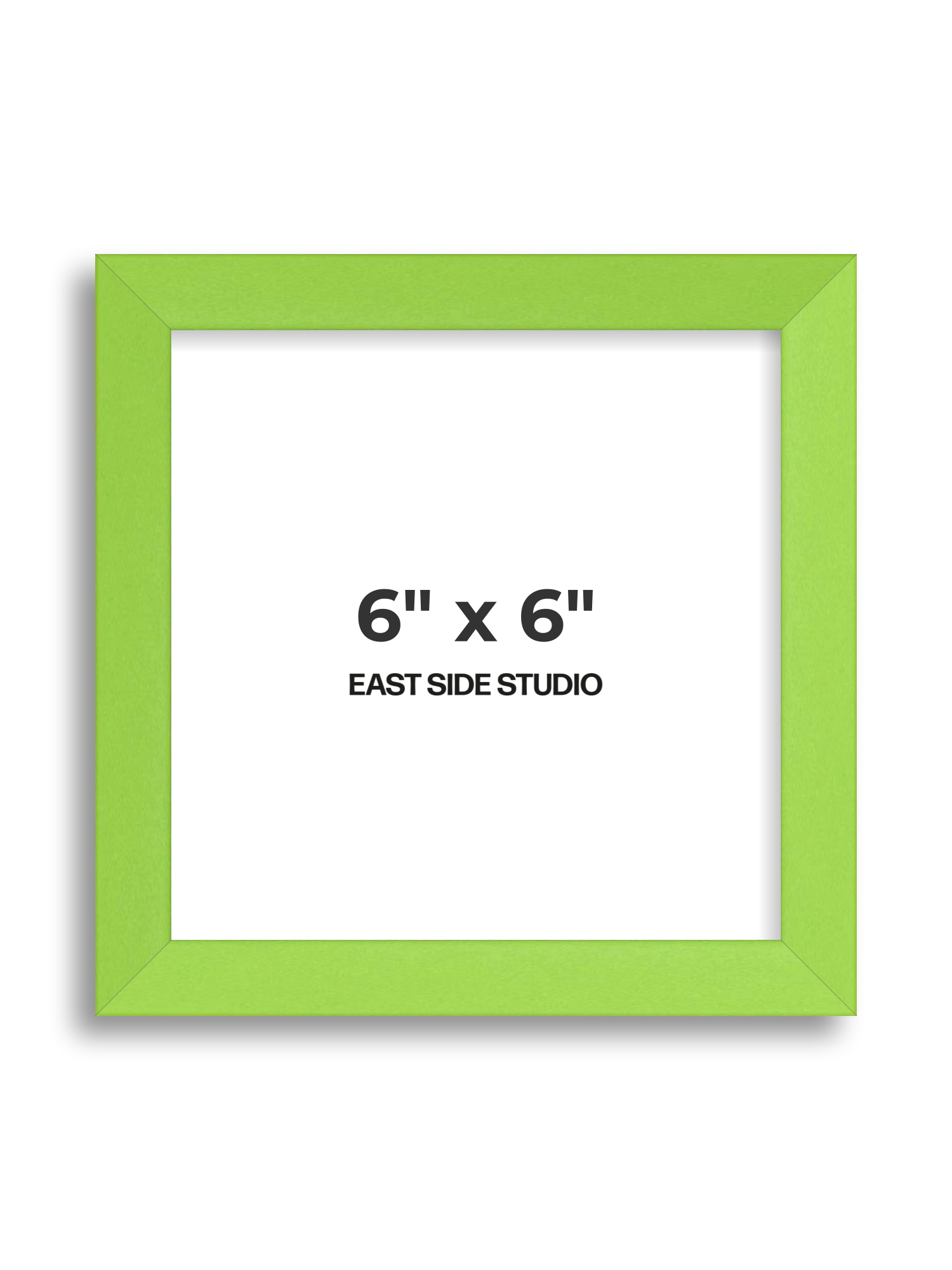 Lime Green 6" x 6" picture frame