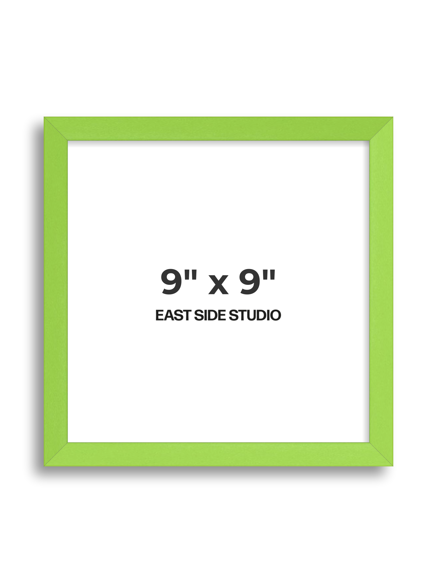 Lime Green 9" x 9" picture frame