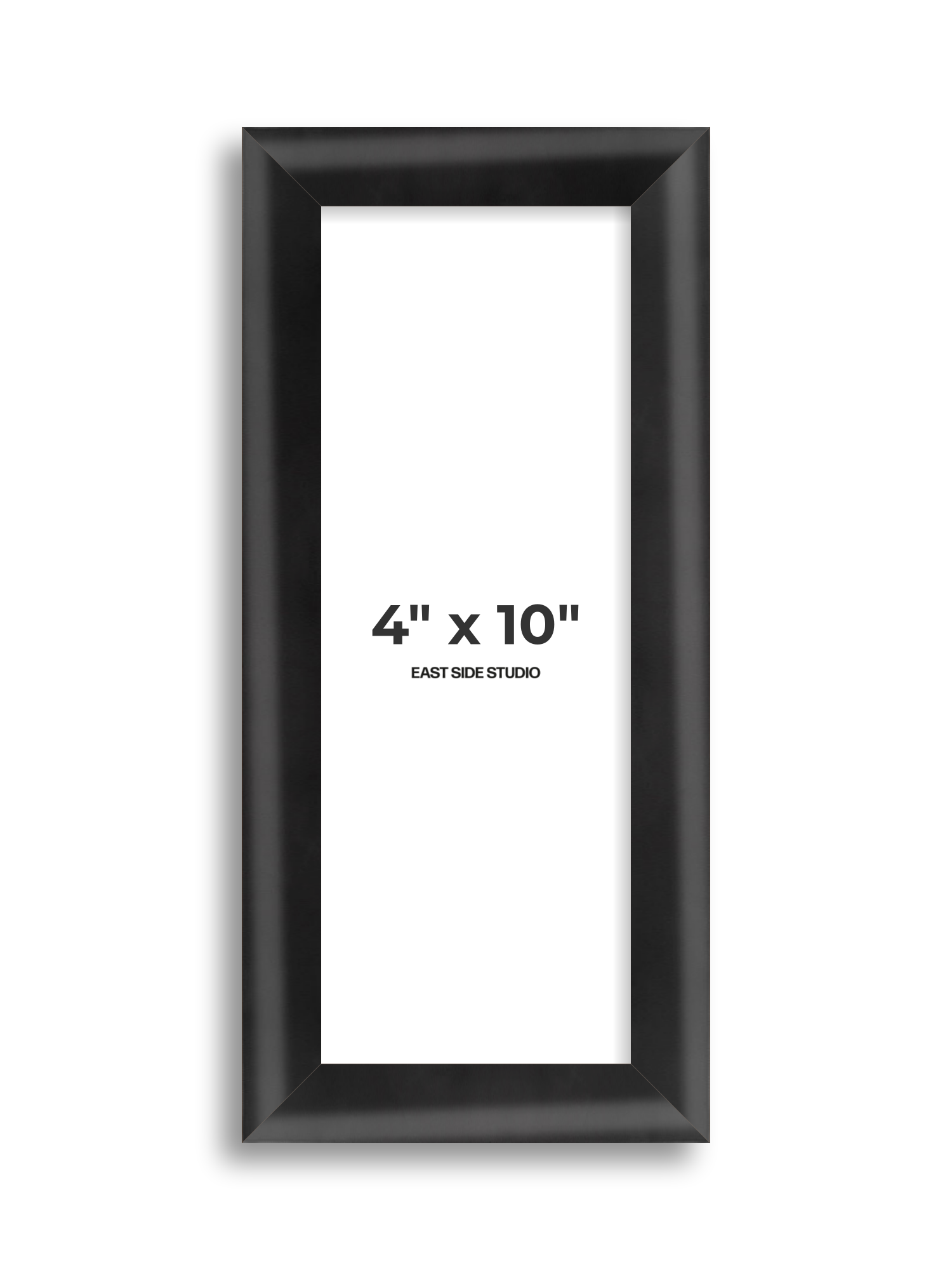 Black Wood Lacquer 4" x 10" picture frame