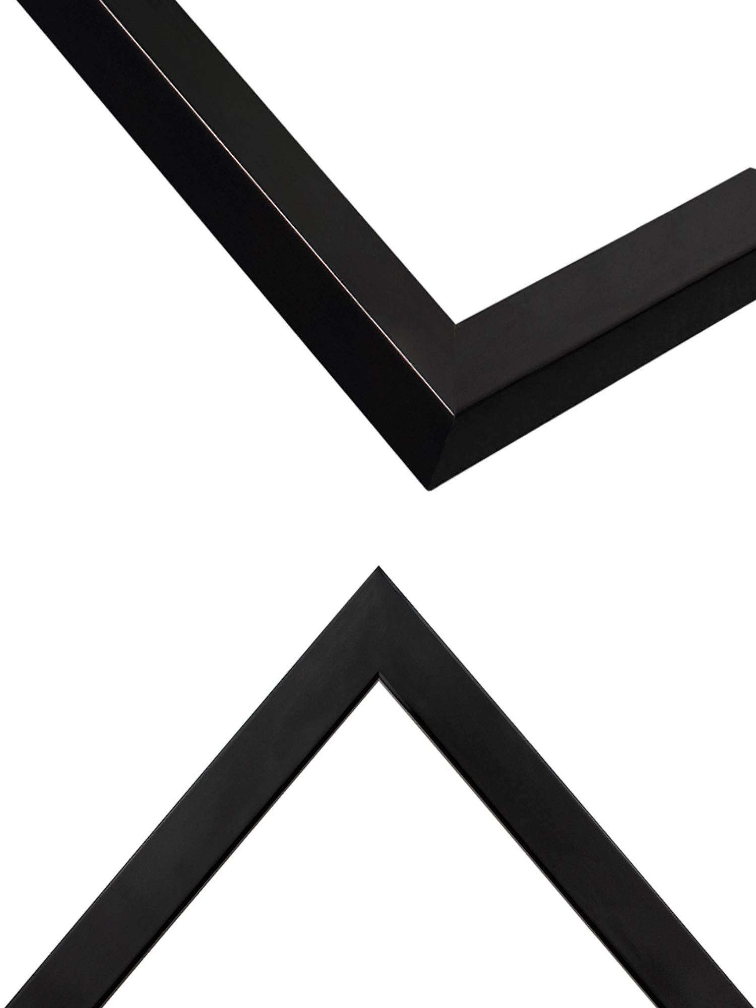 Black Wood Lacquer picture frame chevron view