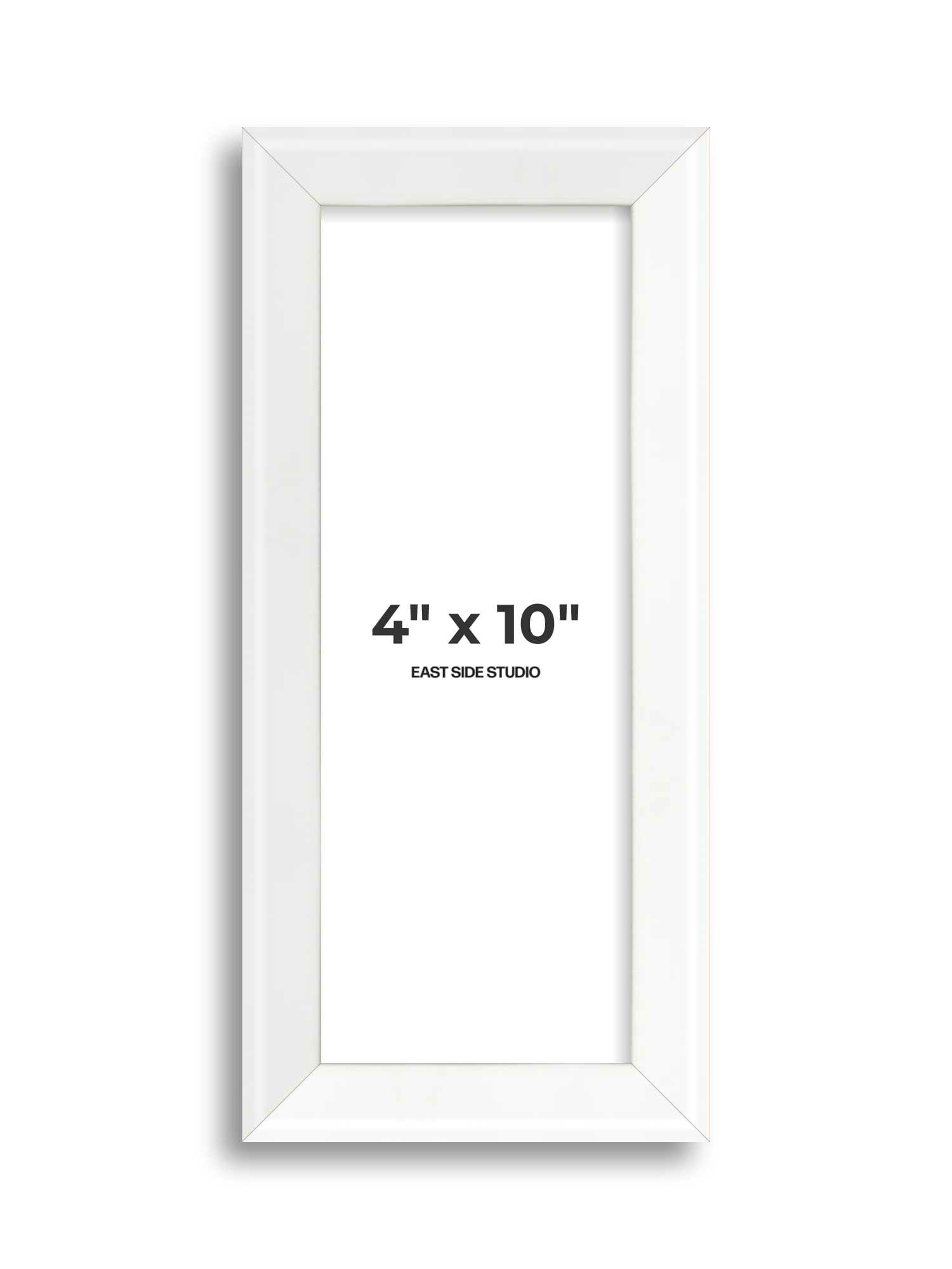 White Lacquer 4" x 10" picture frame
