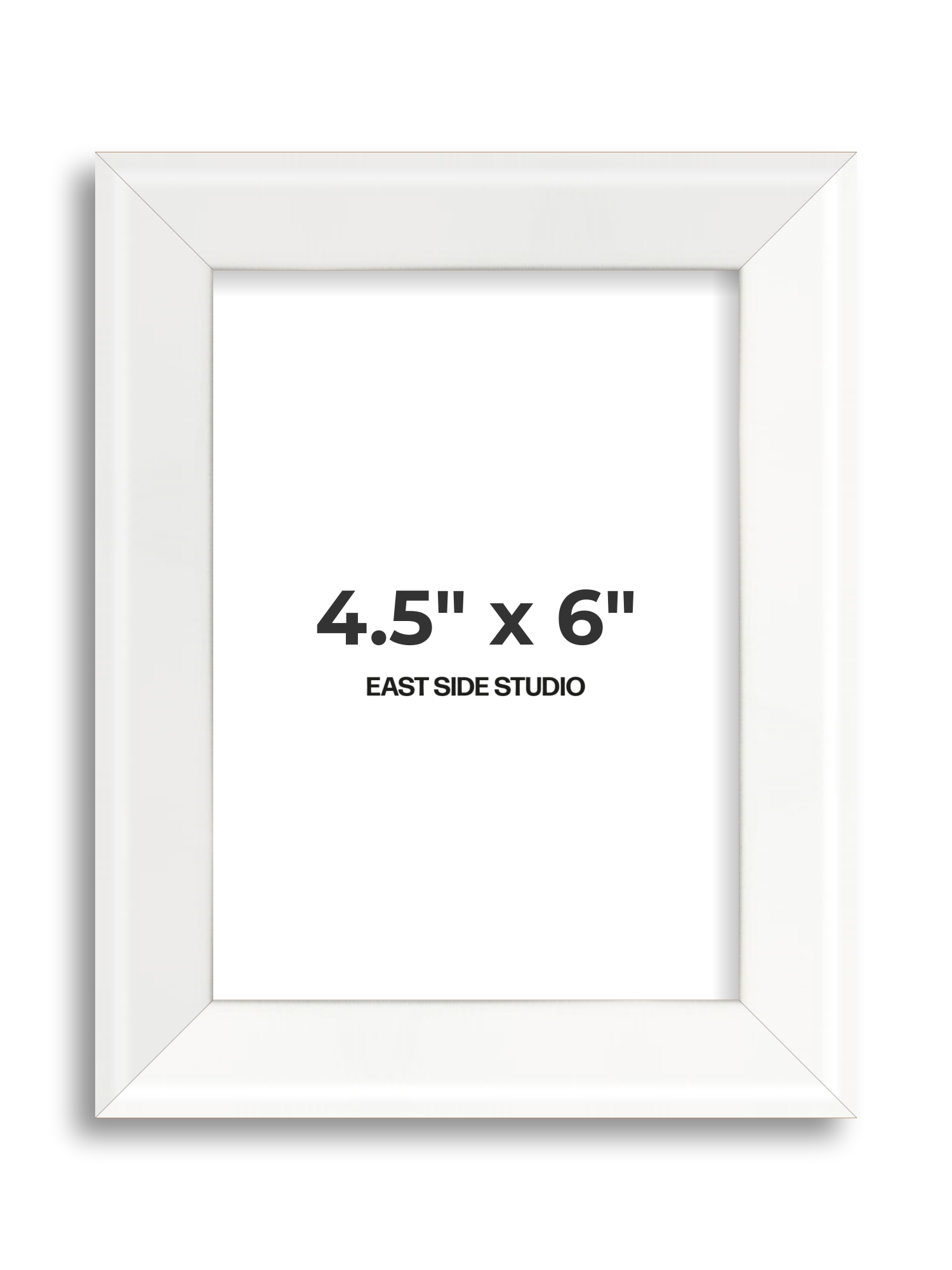 White Lacquer 4.5" x 6" picture frame