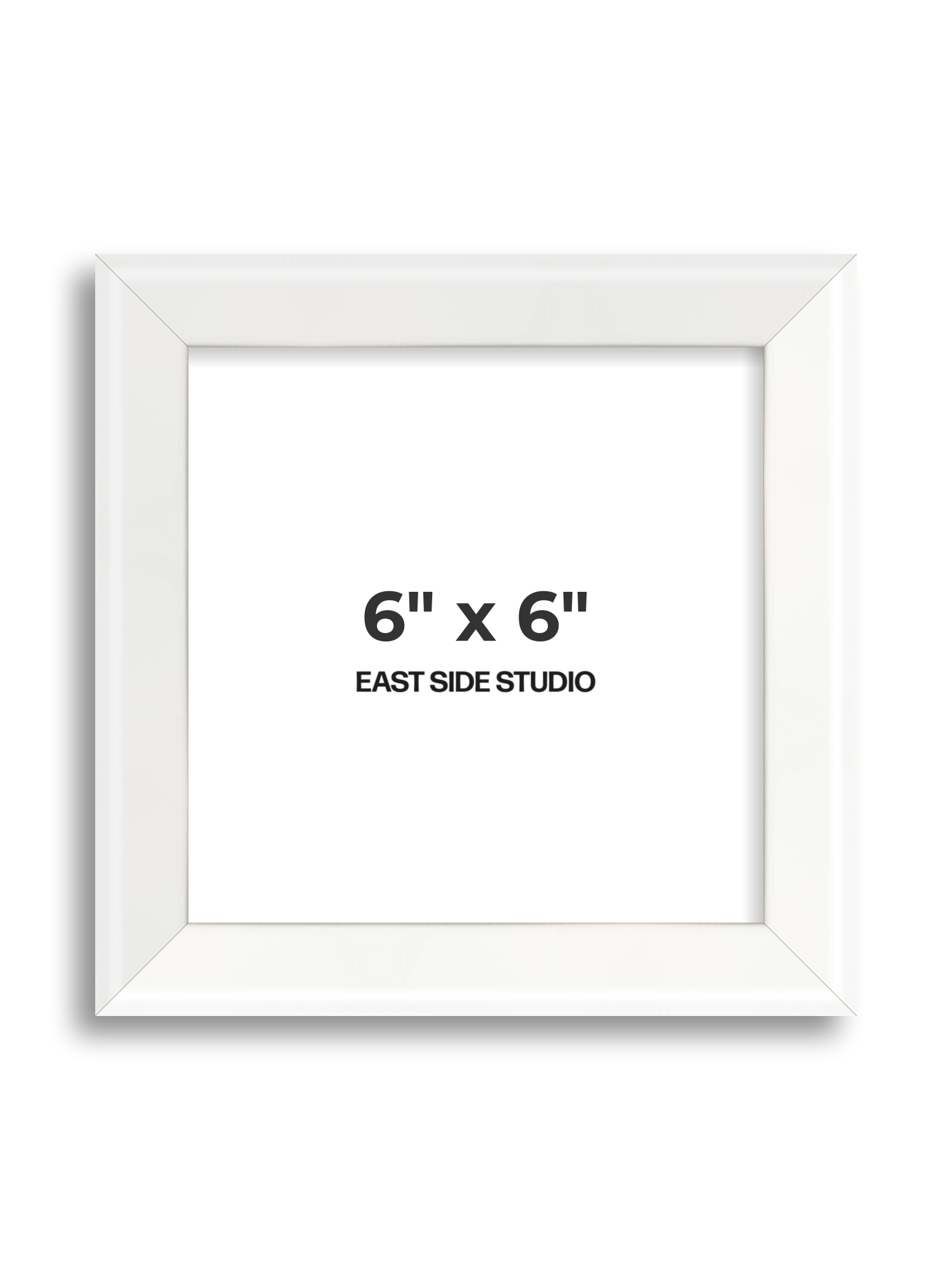 White Lacquer 6" x 6" picture frame