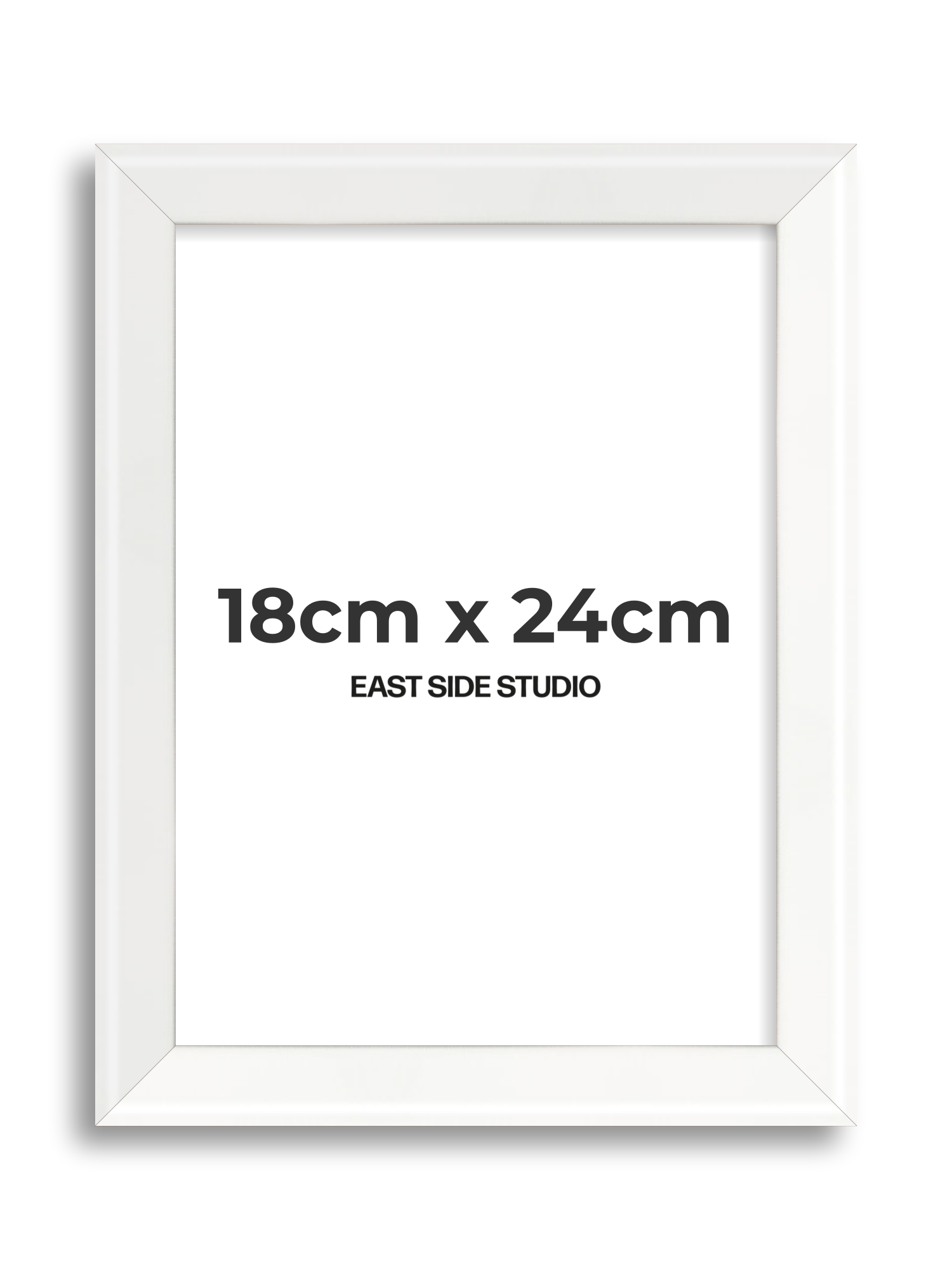 White Lacquer 18cm x 24cm picture frame