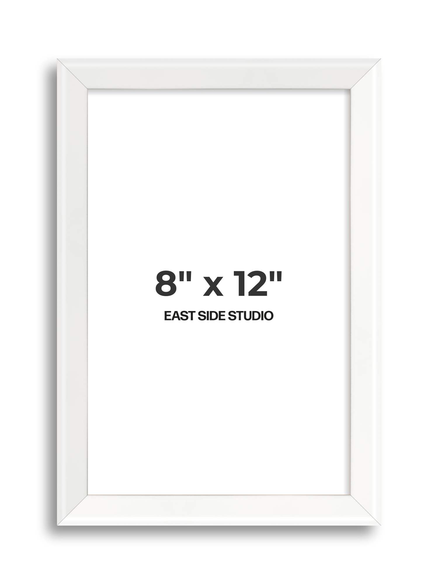 White Lacquer 8" x 12" picture frame