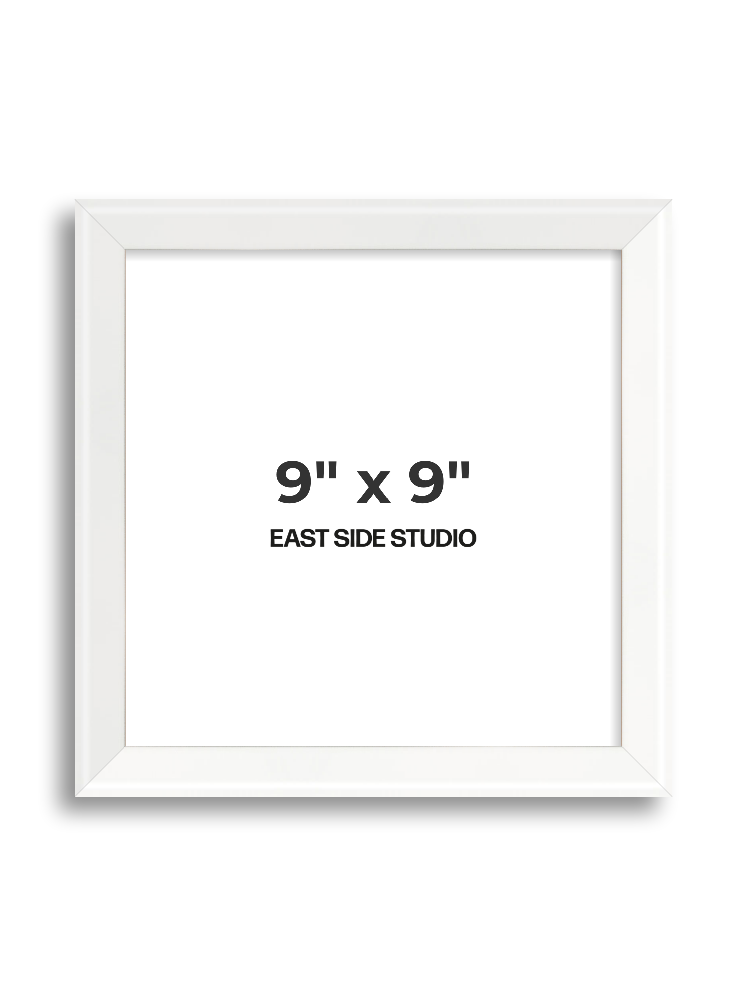 White Lacquer 9" x 9" picture frame
