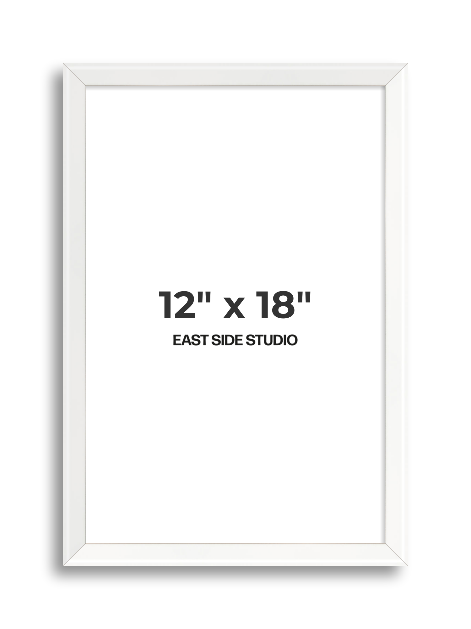 White Lacquer 12" x 18" picture frame