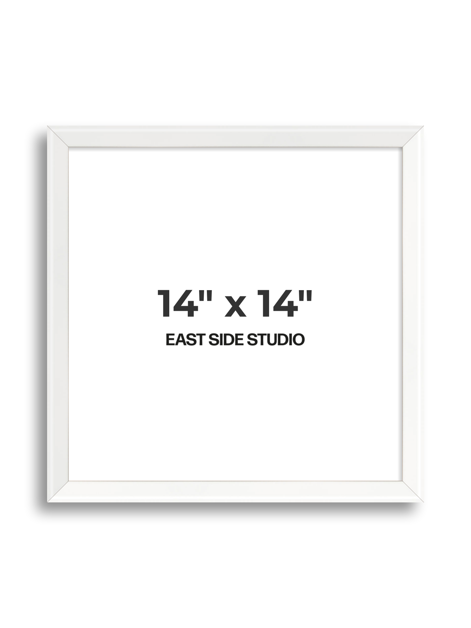 White Lacquer 14" x 14" picture frame