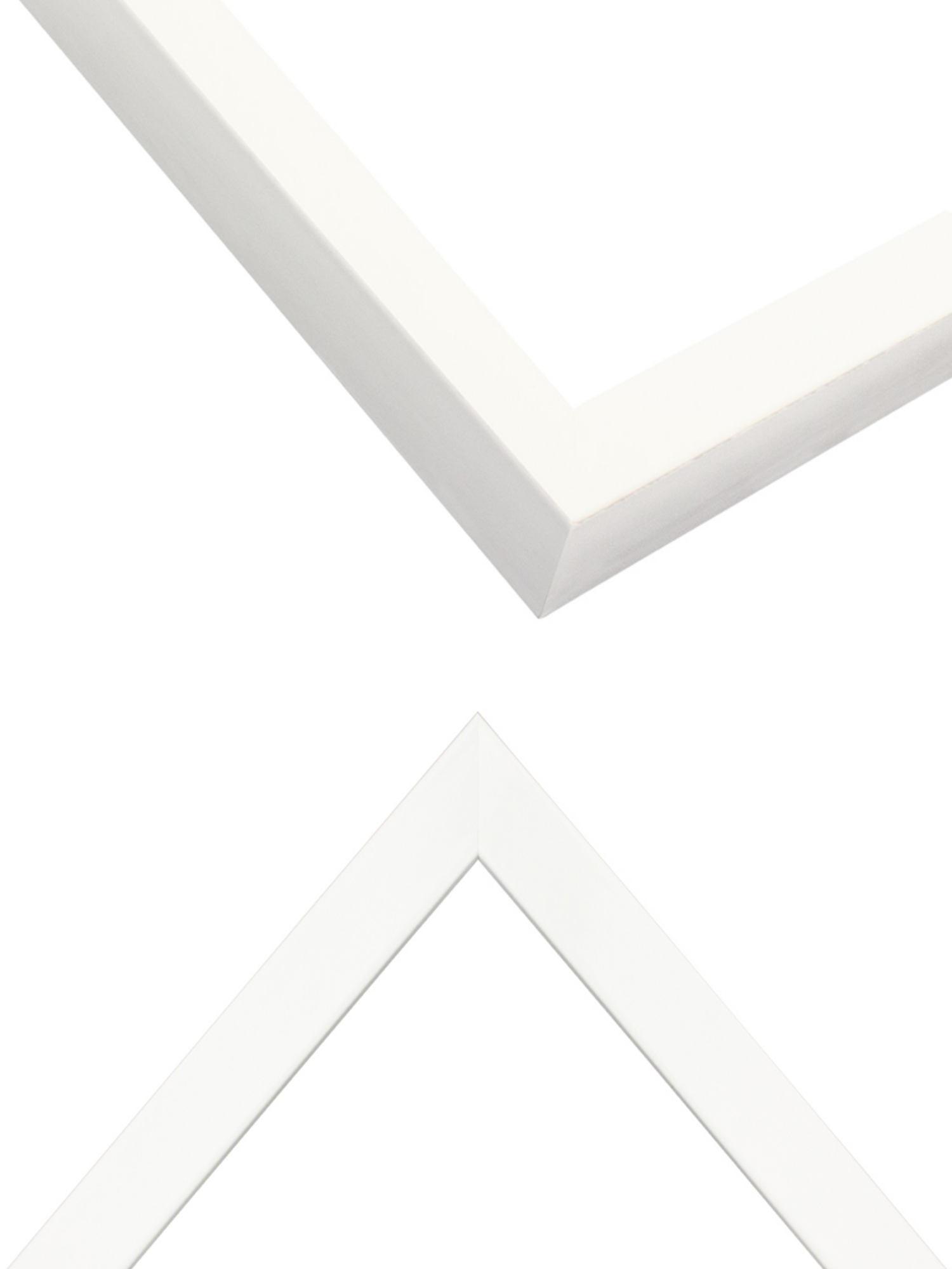 White Lacquer picture frame chevron view