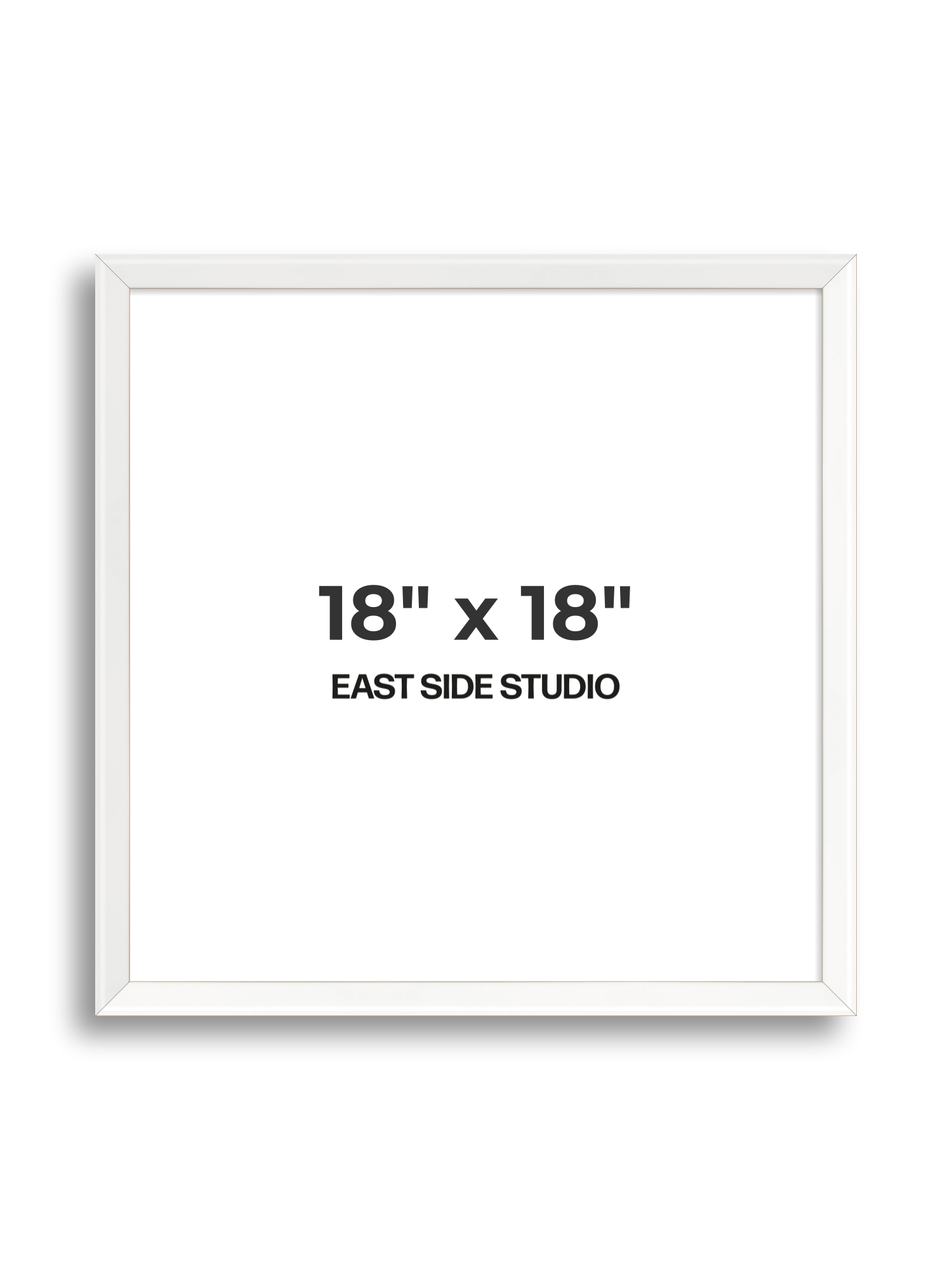 White Lacquer 18" x 18" picture frame