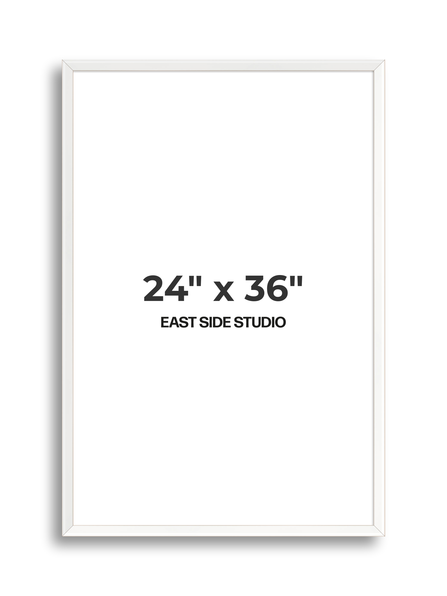 White Lacquer 24" x 36" picture frame