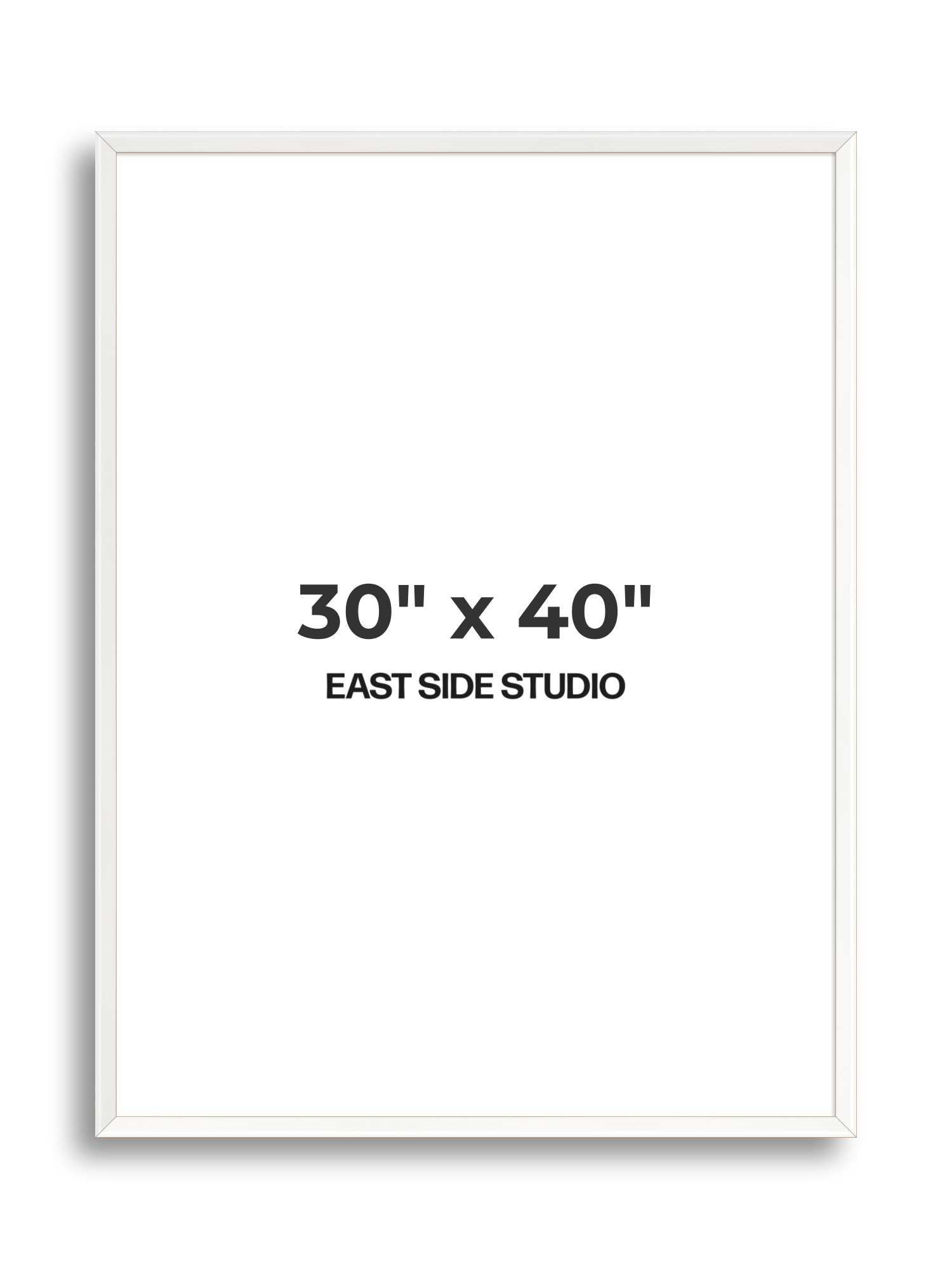 White Lacquer 30" x 40" picture frame
