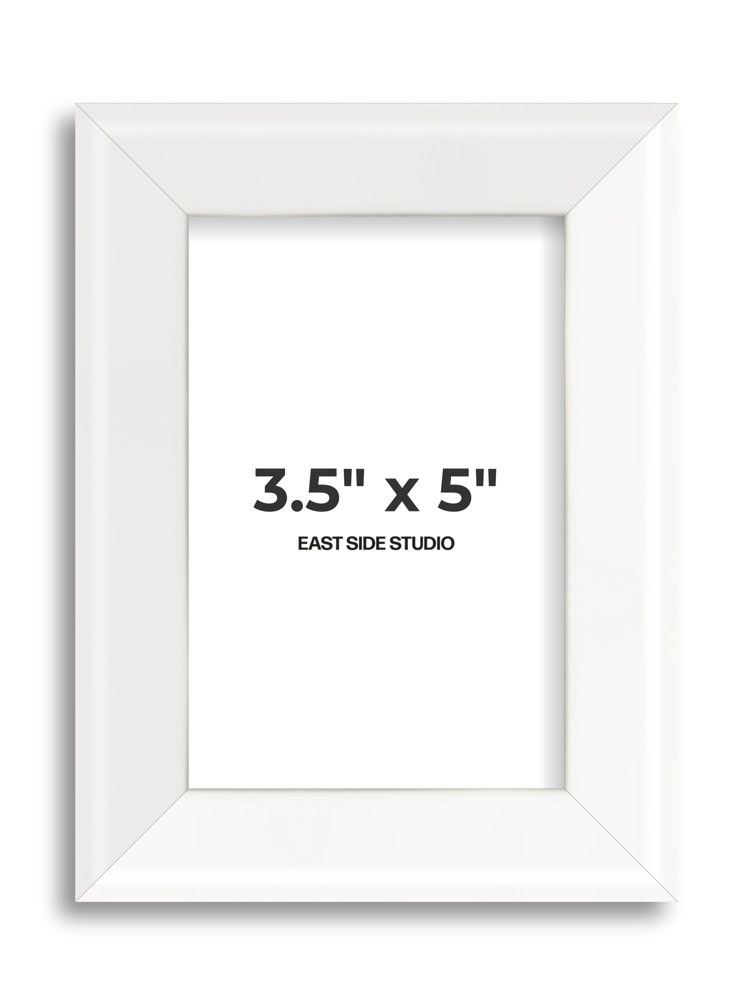 White Lacquer 3.5" x 5" picture frame