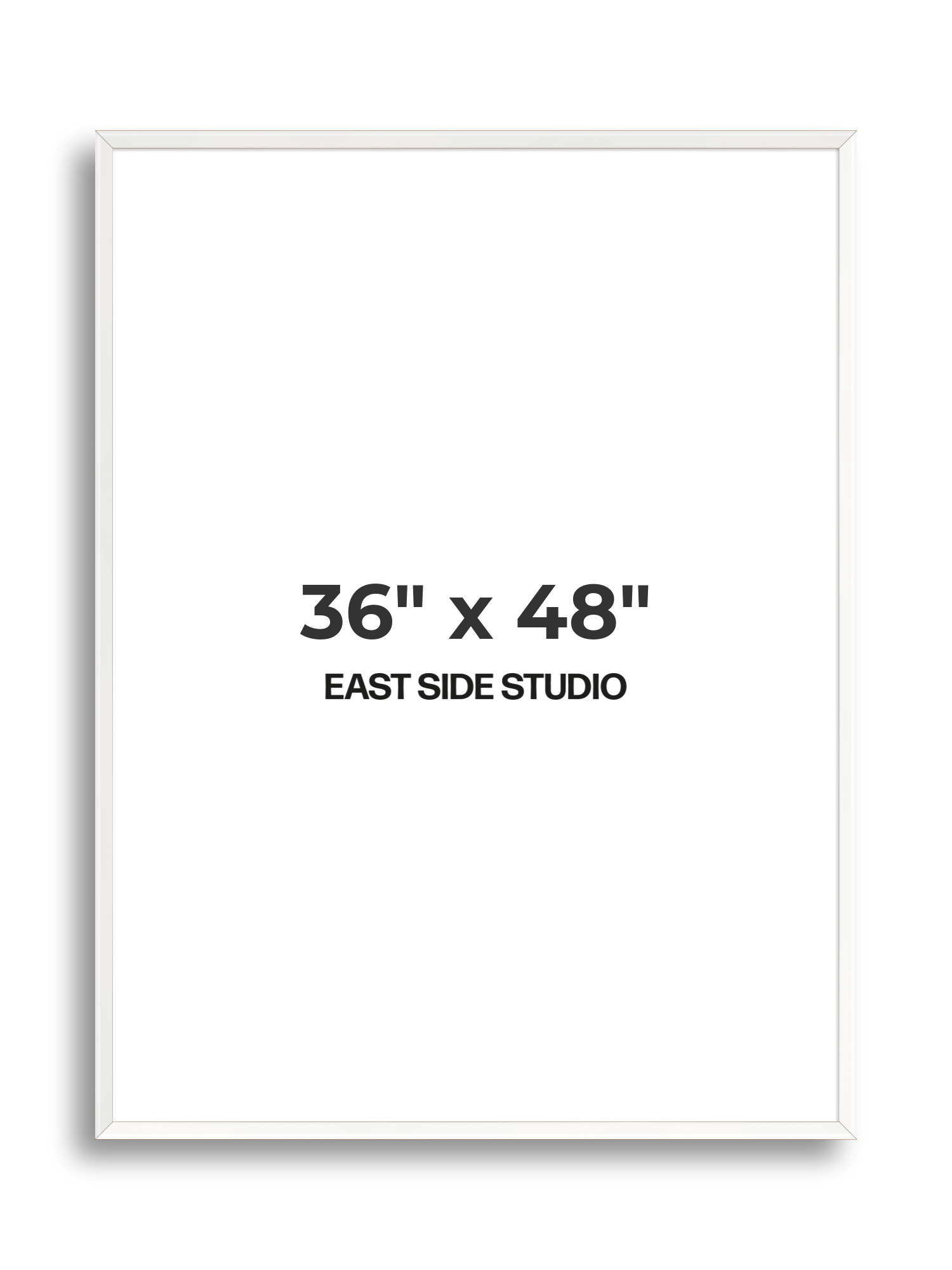White Lacquer 36" x 48" picture frame