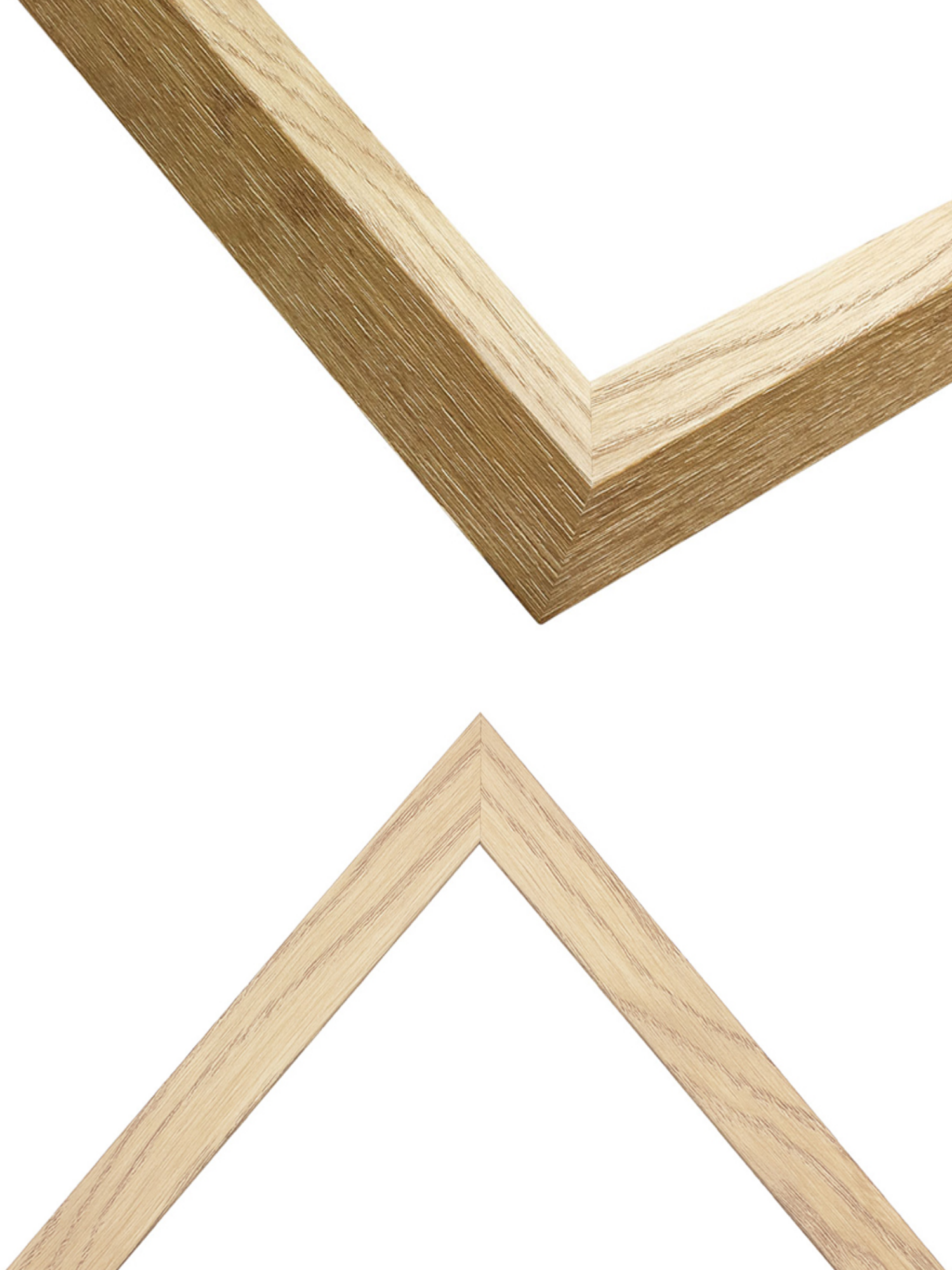 Oak Foil picture frame chevron view