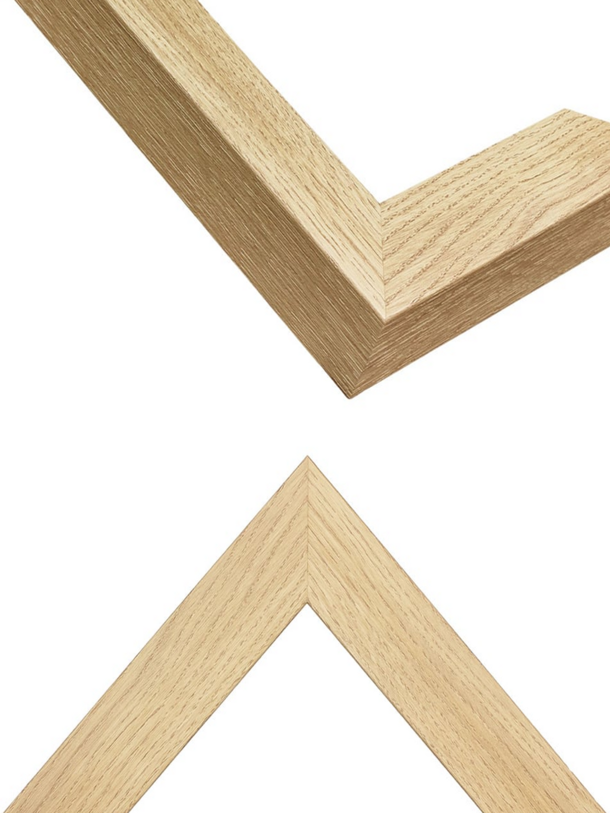 Oak Foil - Wide picture frame chevron view