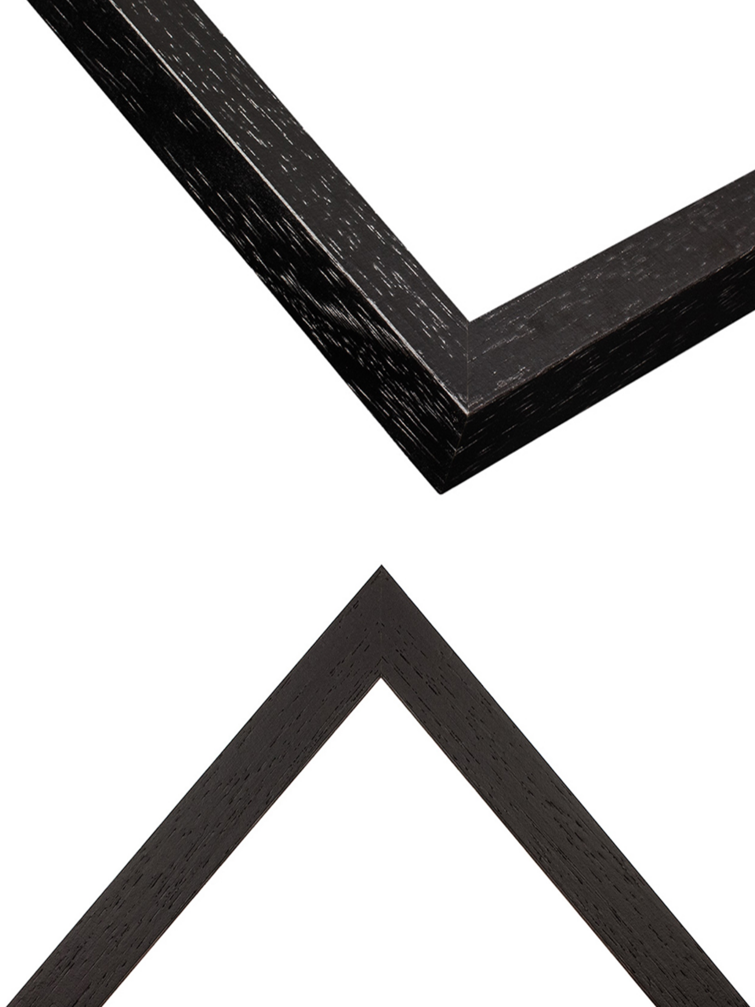 Black Grain picture frame chevron view