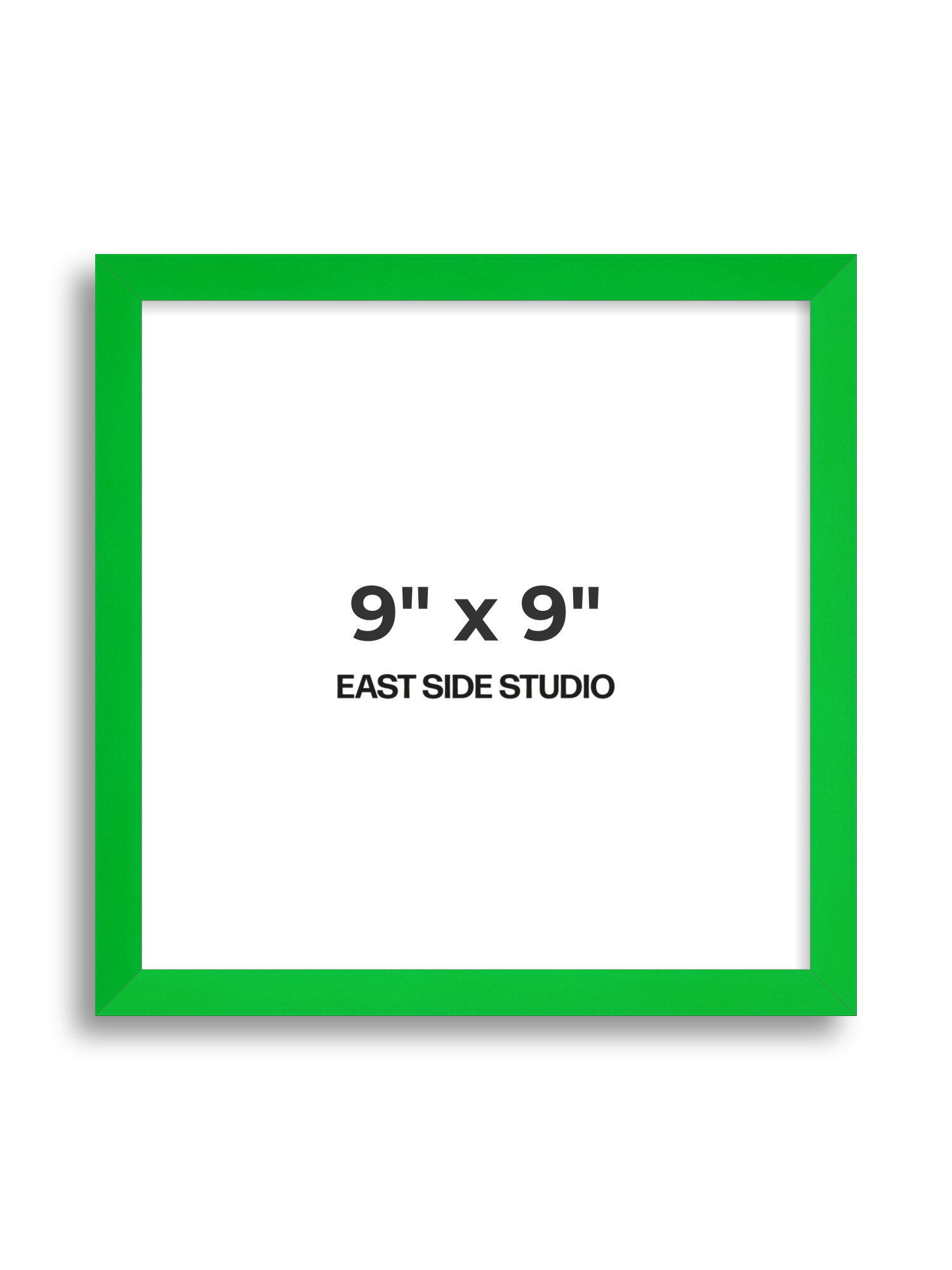 Neon Green 9" x 9" picture frame