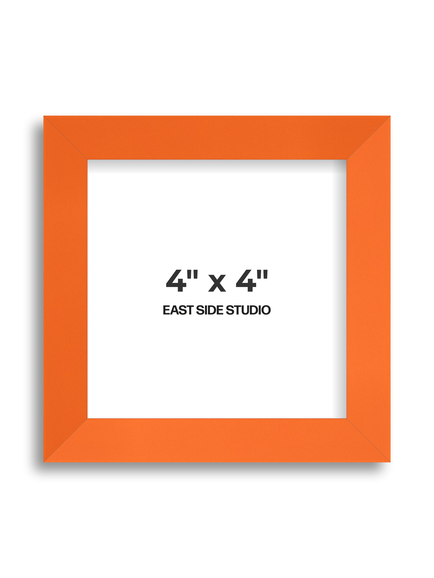 Neon Orange 4" x 4" picture frame